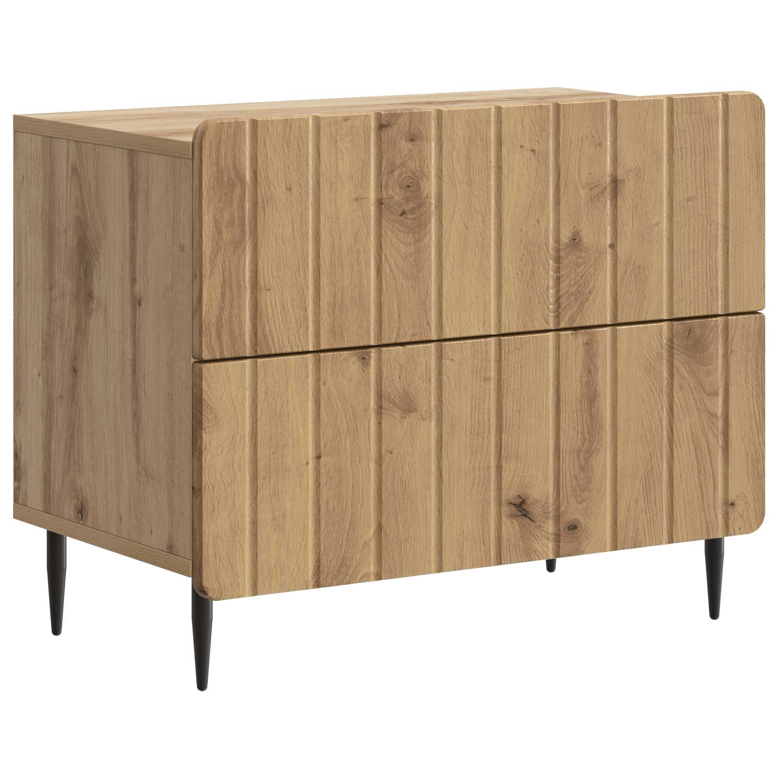 Cabinet de chevet Chêne artisanal 62 x 34,5 x 49,5 cm - XIOS