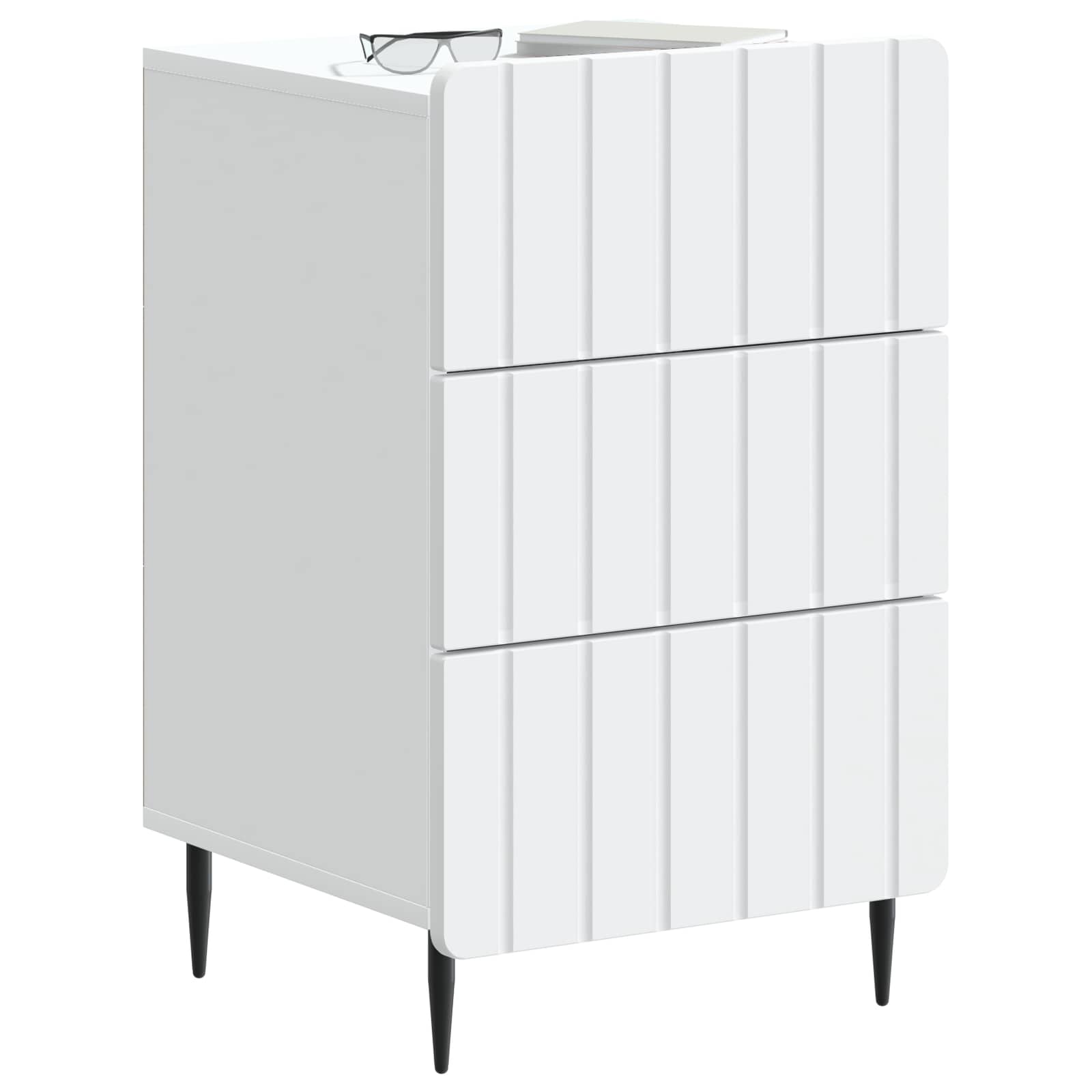 Cabinet de chevet Blanc 43 x 41 x 68 cm Bois d'ingénierie - XIOS