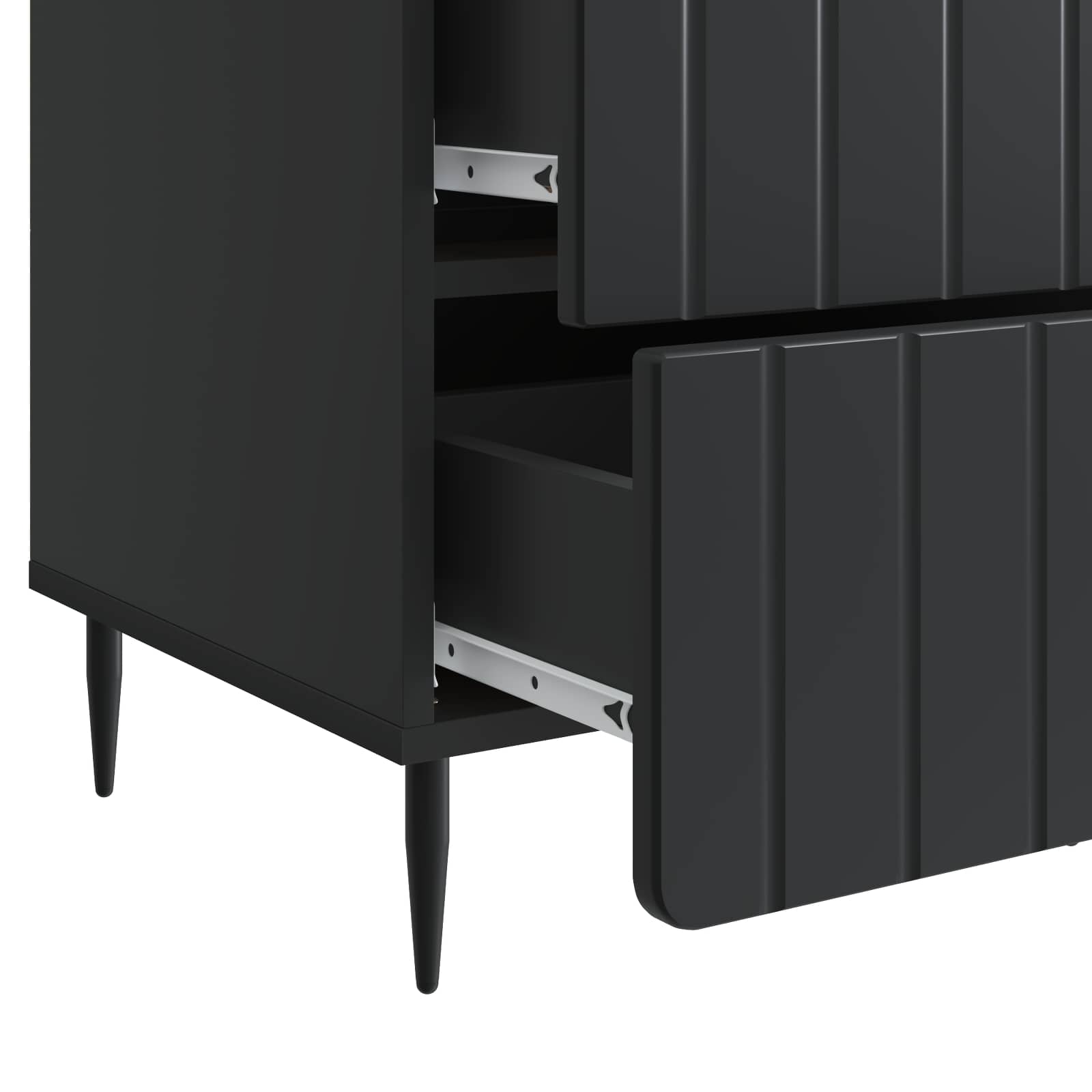 Cabinet de chevet Noir 43 x 41 x 68 cm Bois d'ingénierie - XIOS