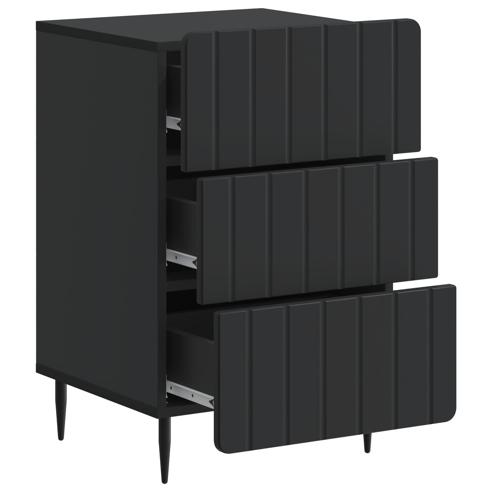 Cabinet de chevet Noir 43 x 41 x 68 cm Bois d'ingénierie - XIOS