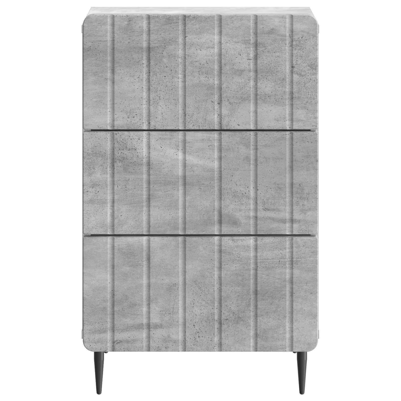 Cabinet de chevet Gris béton 43 x 41 x 68 cm Bois d'ingénierie - XIOS
