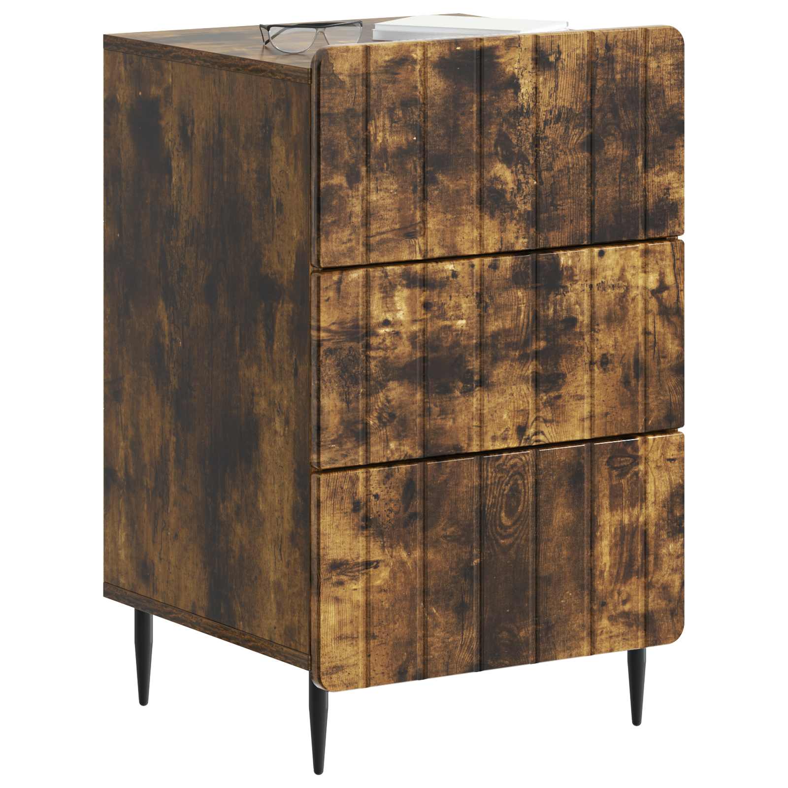 Cabinet de chevet Chêne fumé 43 x 41 x 68 cm Bois d'ingénierie - XIOS