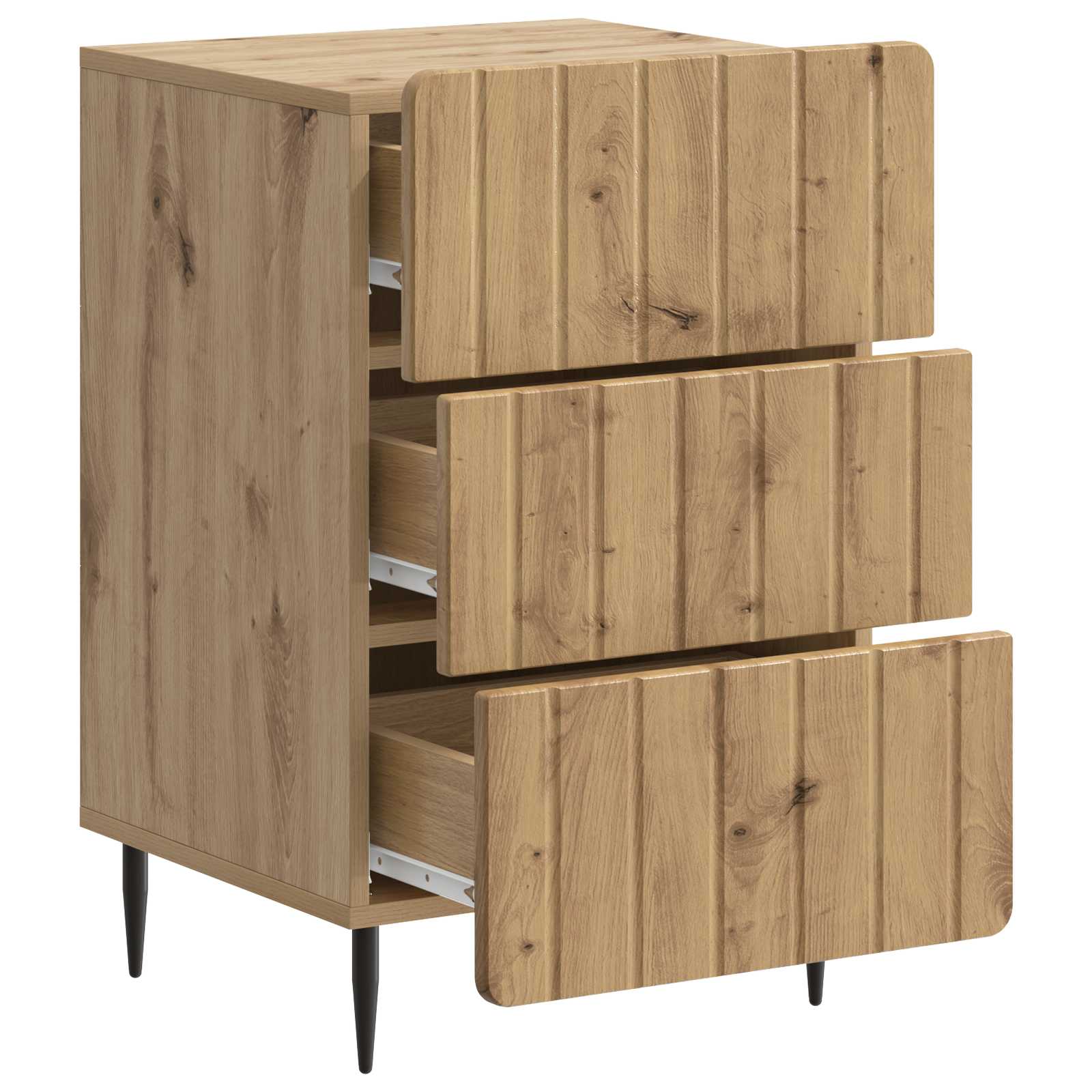 Cabinet de chevet avec tiroir Chêne artisanal 43 x 41 x 68 cm - XIOS