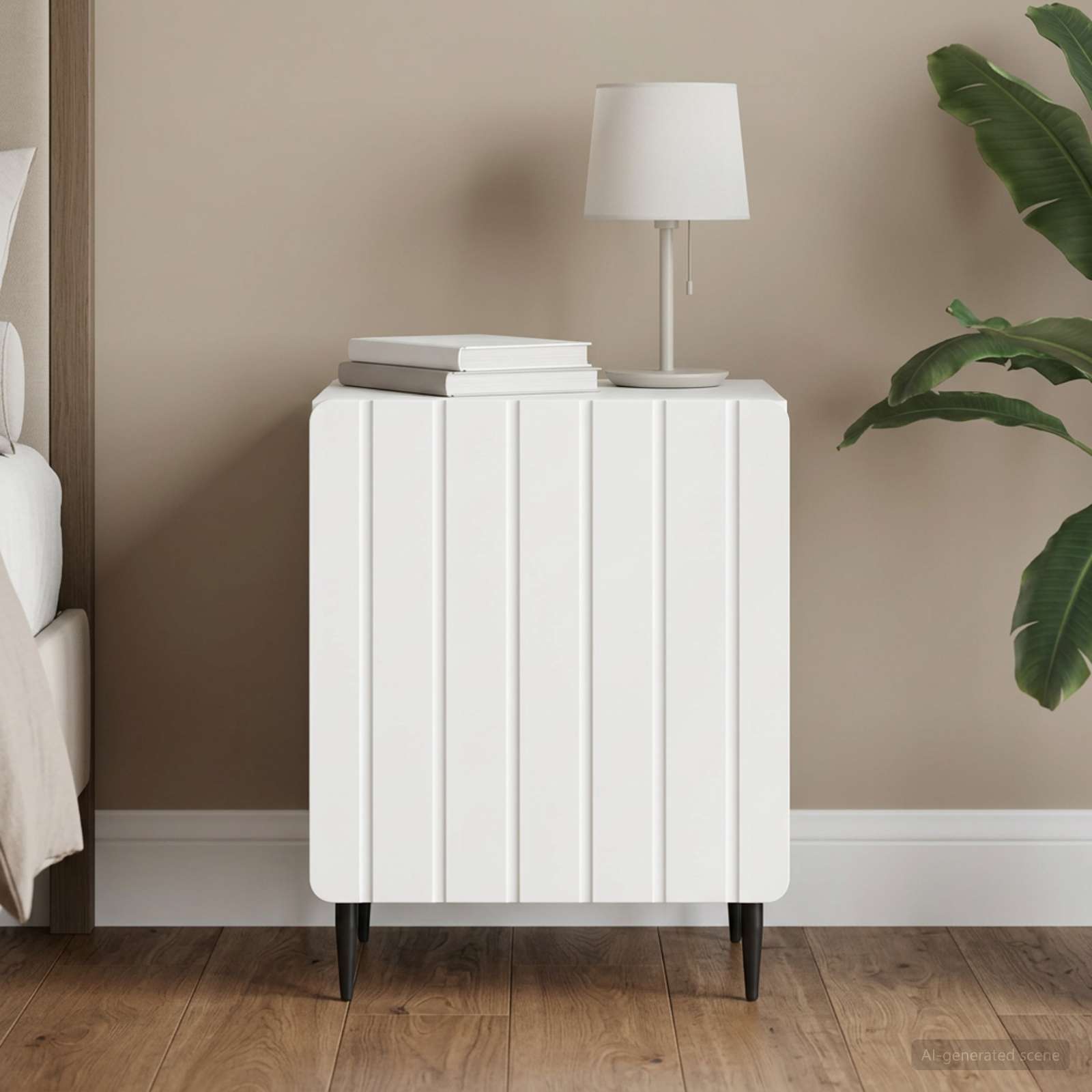 Cabinet de chevet Blanc 43 x 34,5 x 52 cm Bois d'ingénierie - XIOS