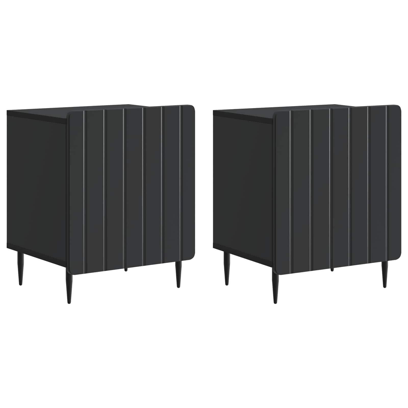 Cabinet de chevet 2 pcs Noir 43 x 34,5 x 52 cm - XIOS