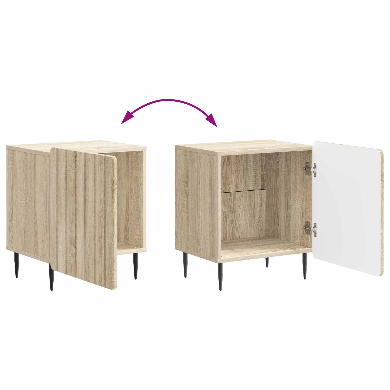 Cabinet de chevet 2 pcs Chêne Sonoma 43 x 34,5 x 52 cm - XIOS