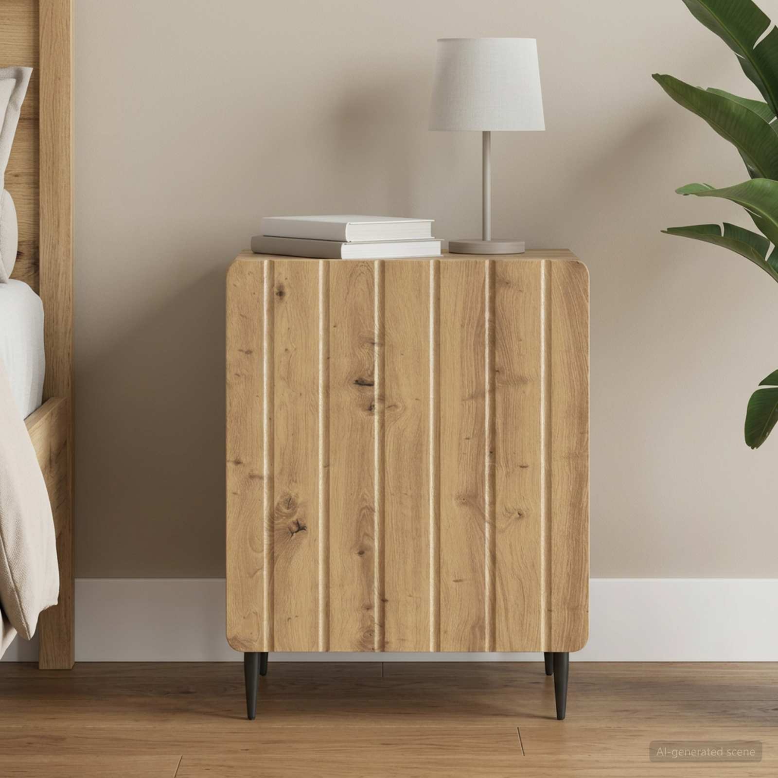 Cabinet de chevet Chêne artisanal 43 x 34,5 x 52 cm - XIOS