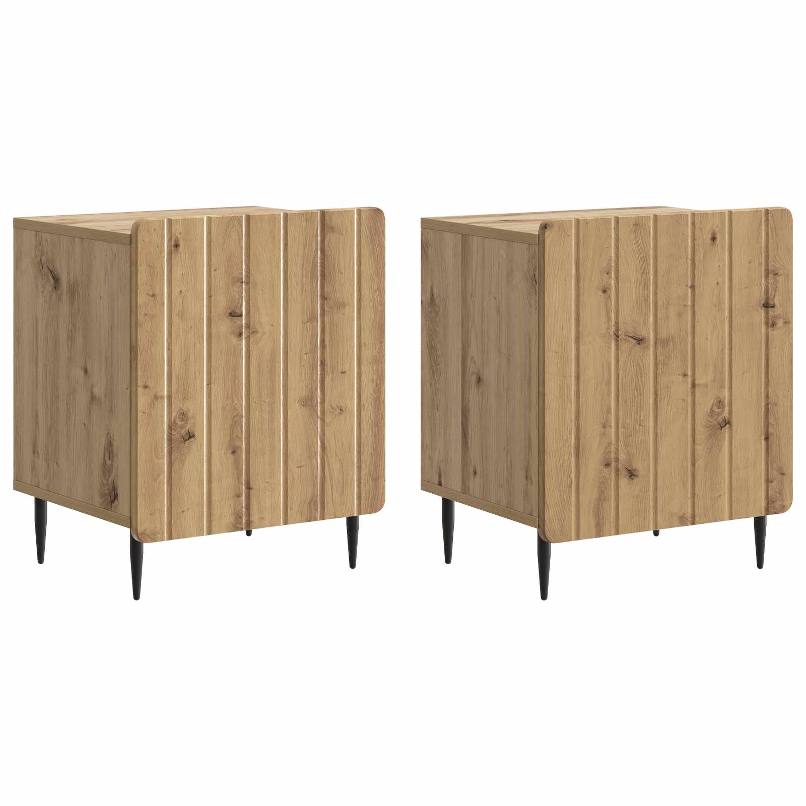 Cabinet de chevet 2 pcs Chêne artisanal 43 x 34,5 x 52 cm - XIOS