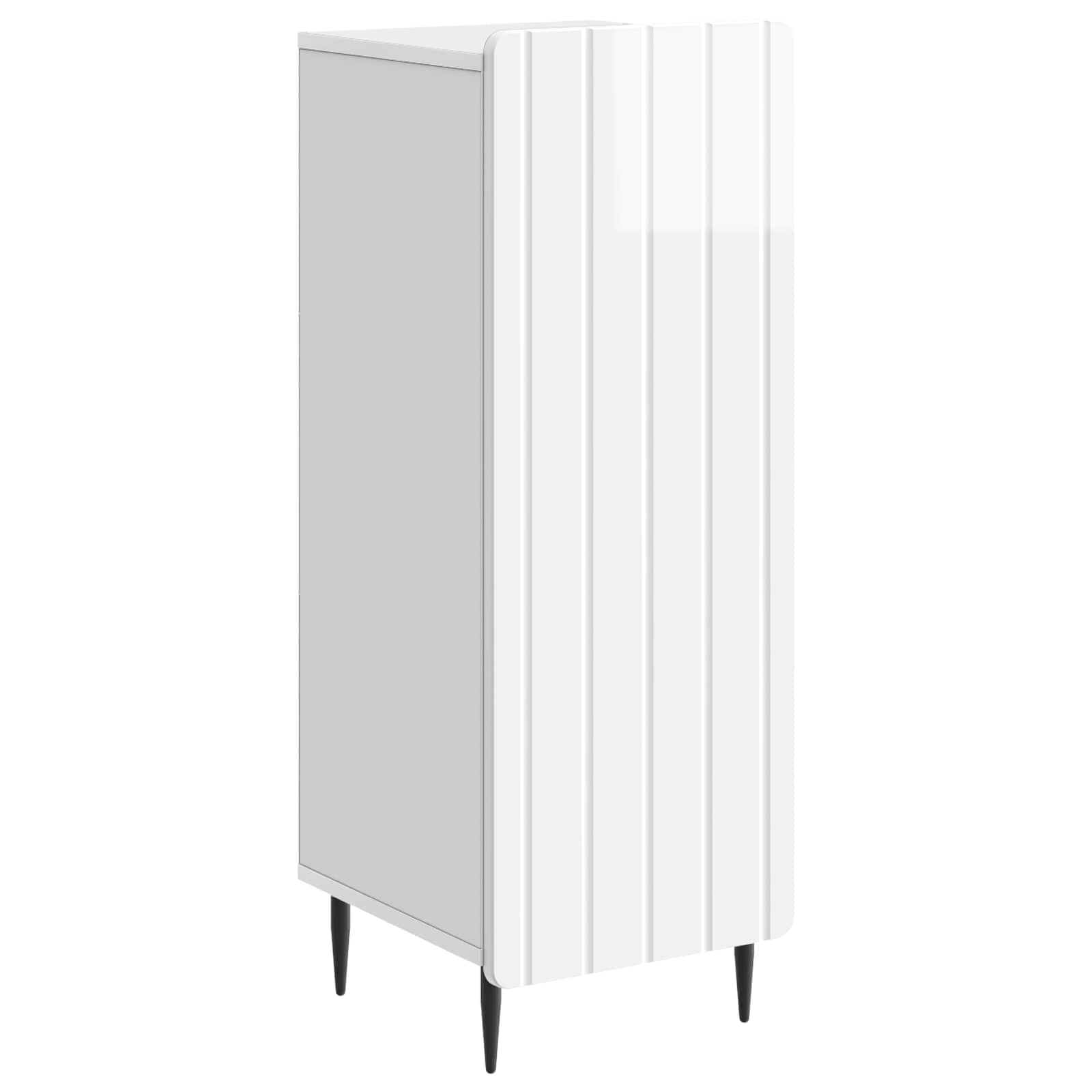 Buffet Blanc brillant 34,5 x 33 x 92 cm Bois d'ingénierie - XIOS