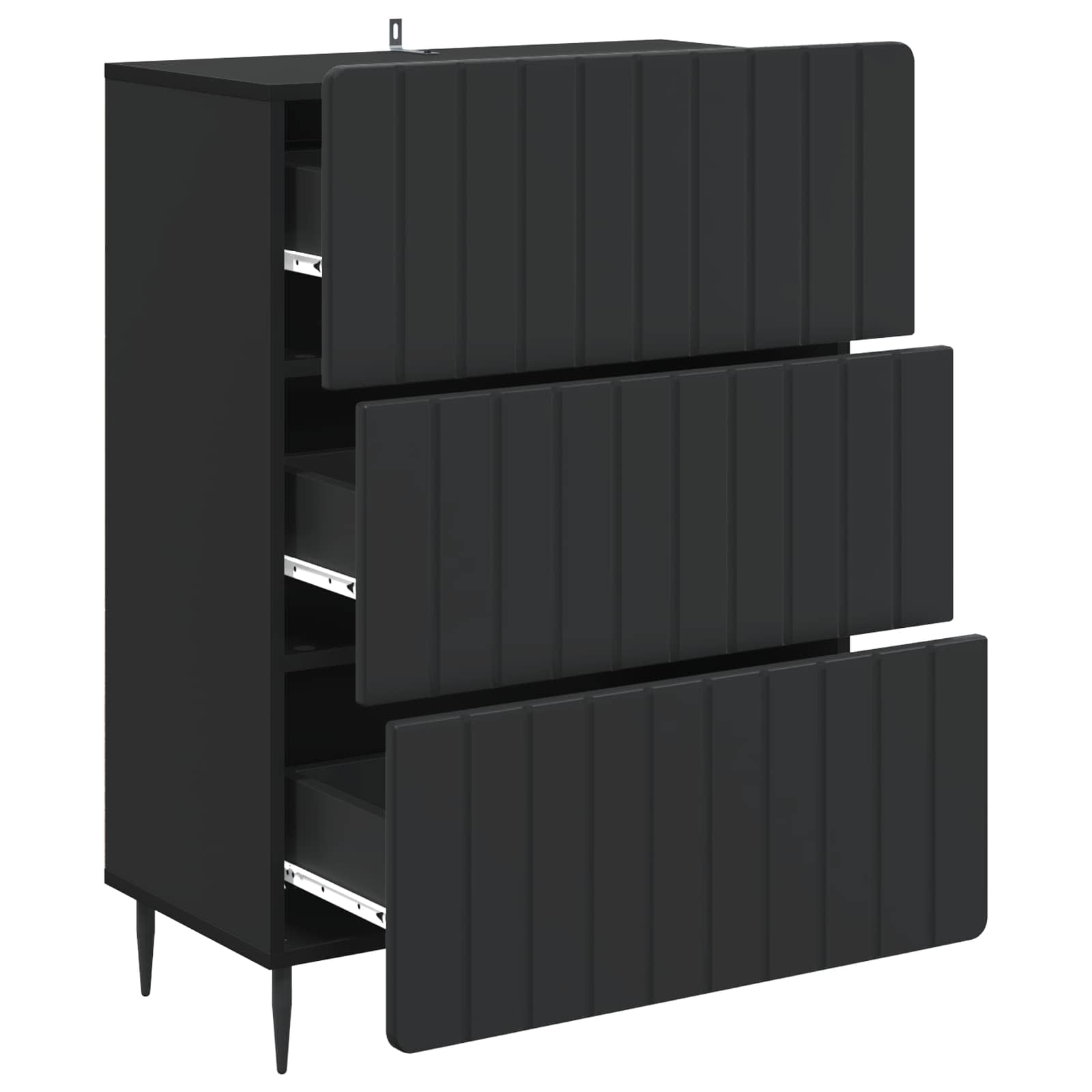 Armoire à tiroirs Noir 66 x 34,5 x 92 cm Bois d'ingénierie - XIOS