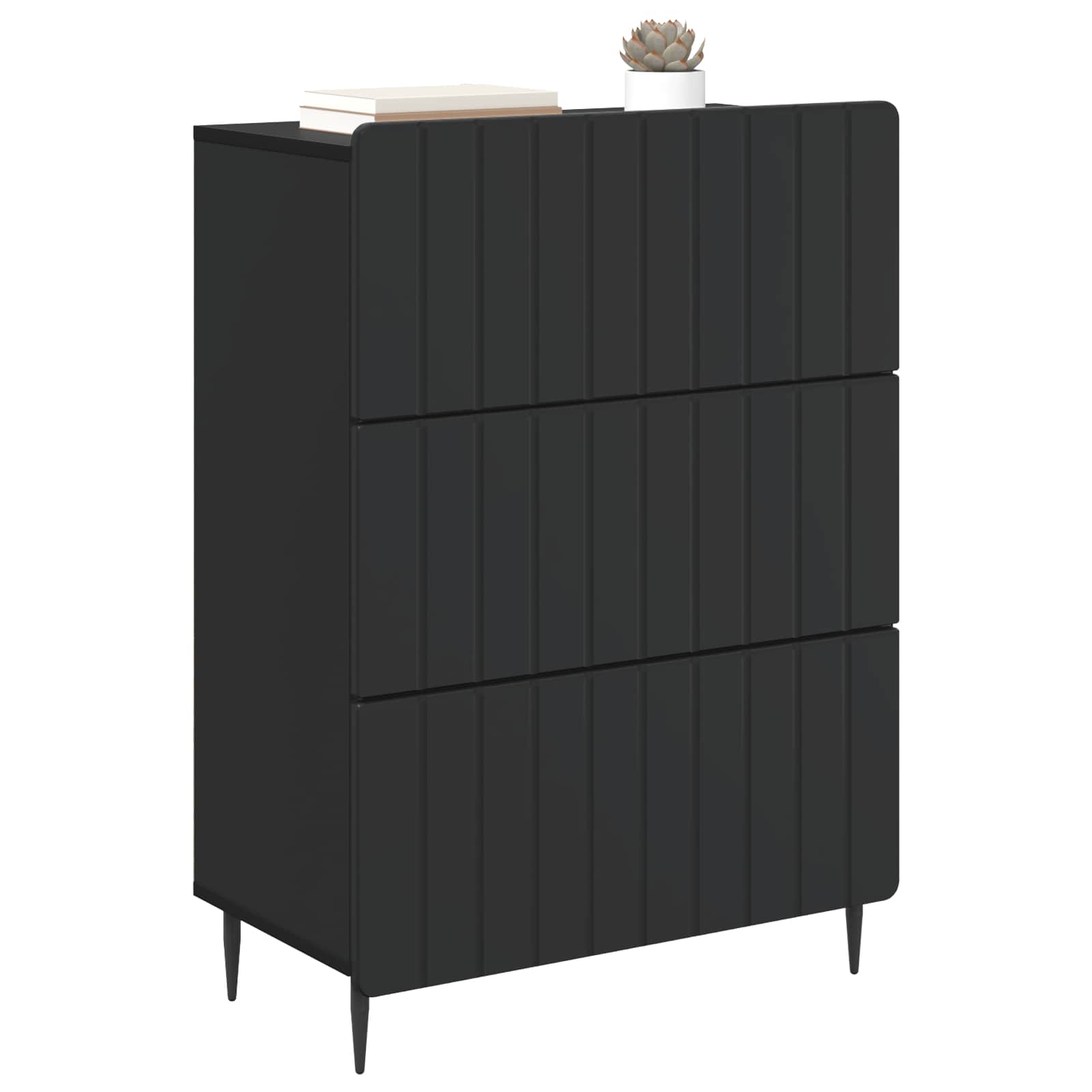 Armoire à tiroirs Noir 66 x 34,5 x 92 cm Bois d'ingénierie - XIOS
