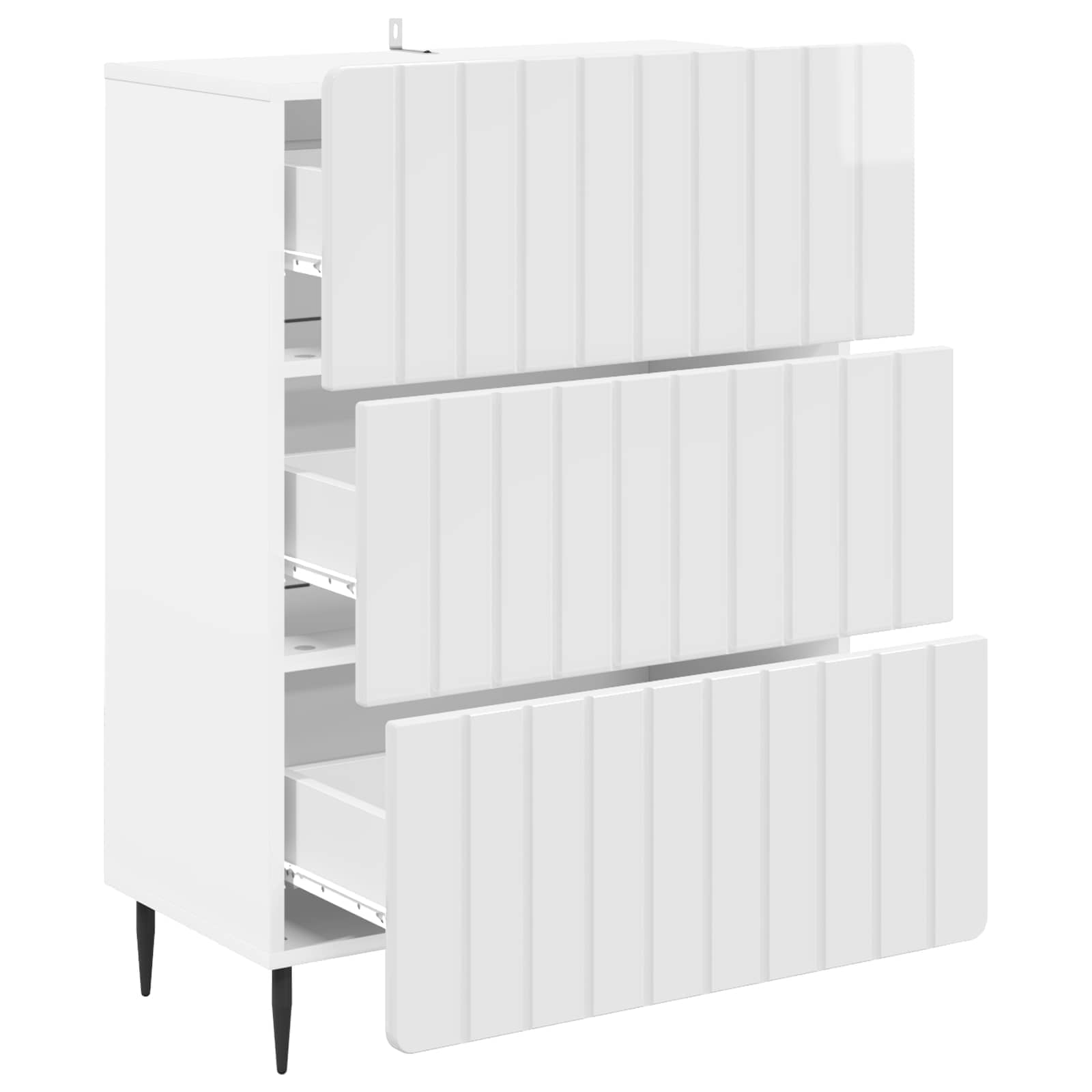 Armoire à tiroirs Blanc brillant 66 x 34,5 x 92 cm - XIOS