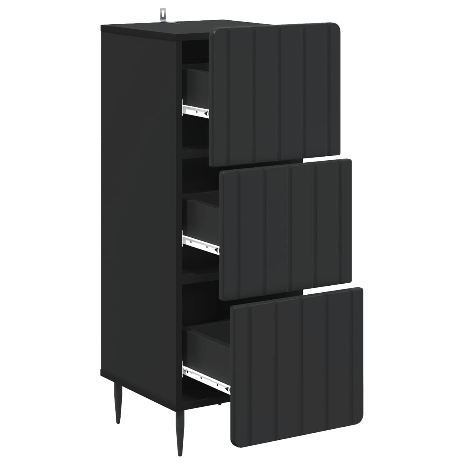 Armoire à tiroirs Noir 33 x 34,5 x 92 cm Bois d'ingénierie - XIOS