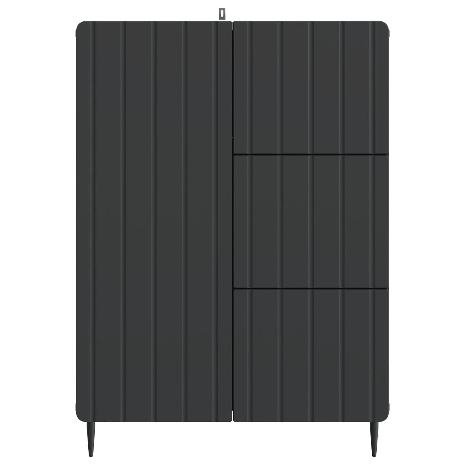 Buffet avec tiroir Noir 66 x 34,5 x 91,5 cm Bois d'ingénierie - XIOS