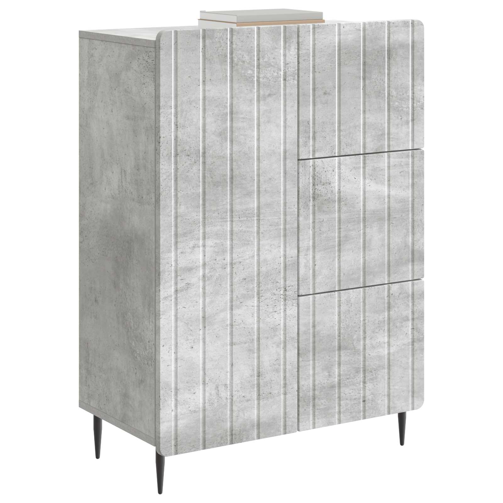 Buffet Gris béton 66 x 34,5 x 91,5 cm Bois d'ingénierie - XIOS