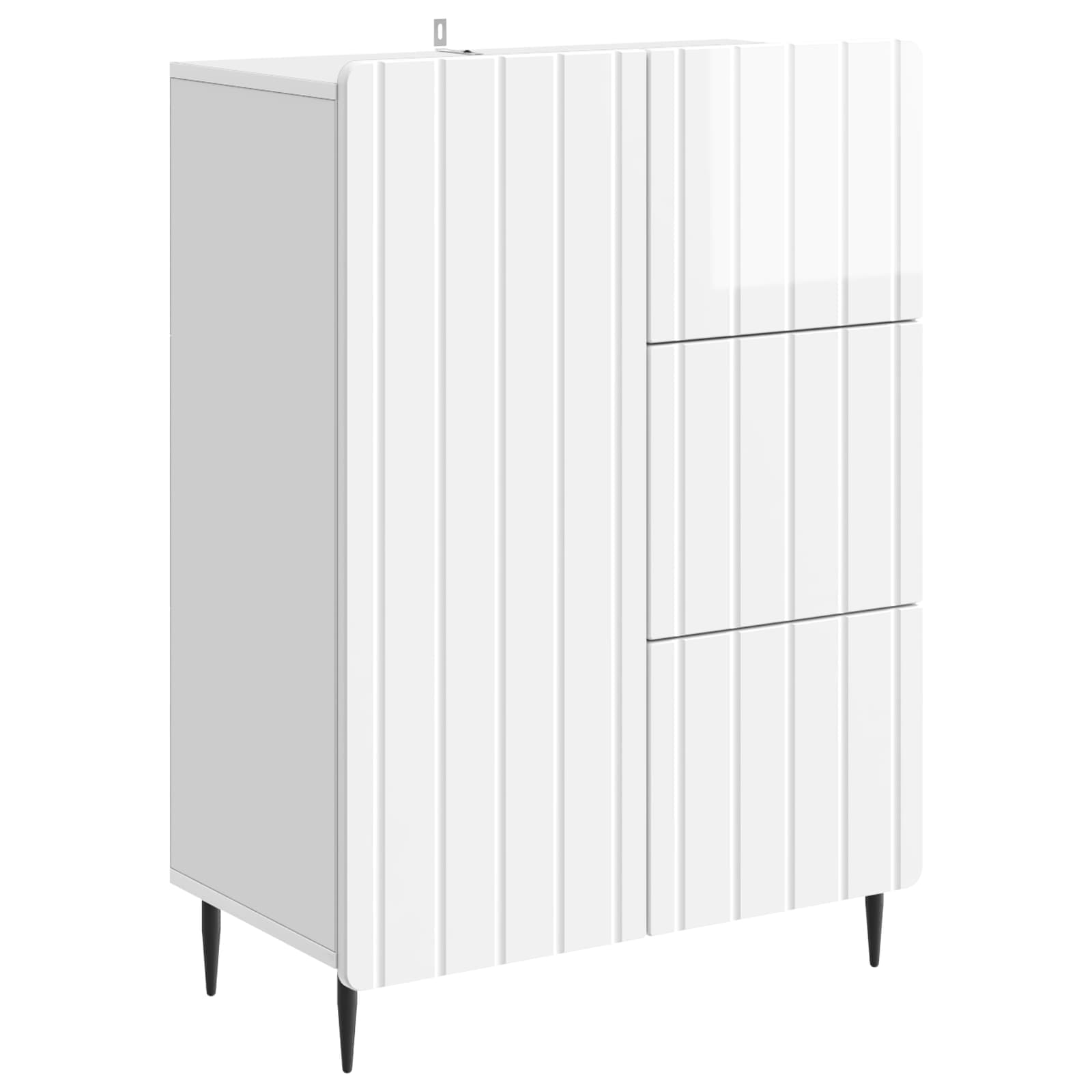 Buffet Blanc brillant 66 x 34,5 x 91,5 cm Bois d'ingénierie - XIOS