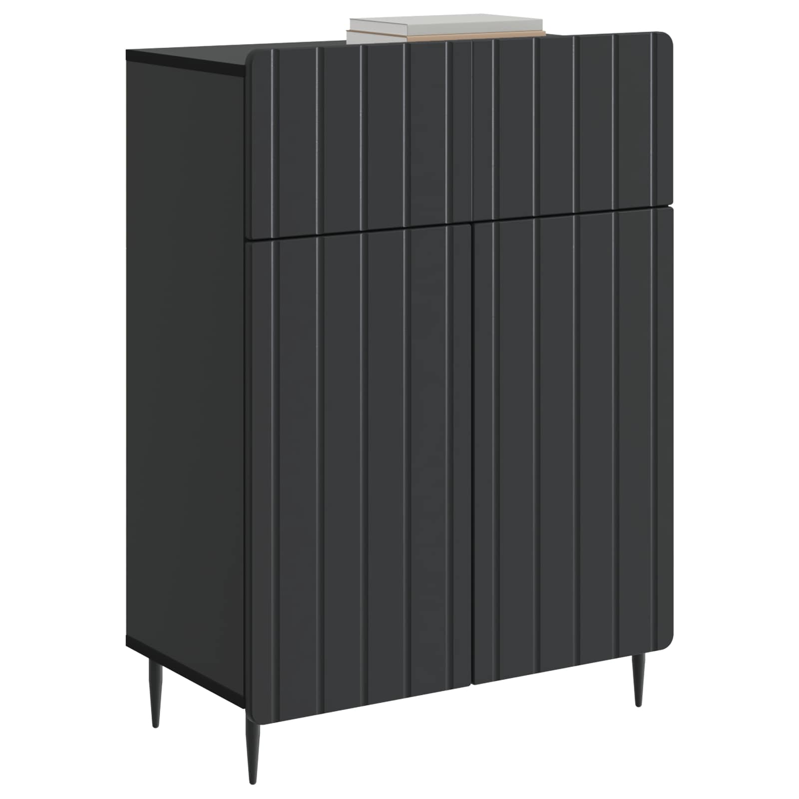 Buffet avec tiroir Noir 66 x 34,5 x 92 cm Bois d'ingénierie - XIOS