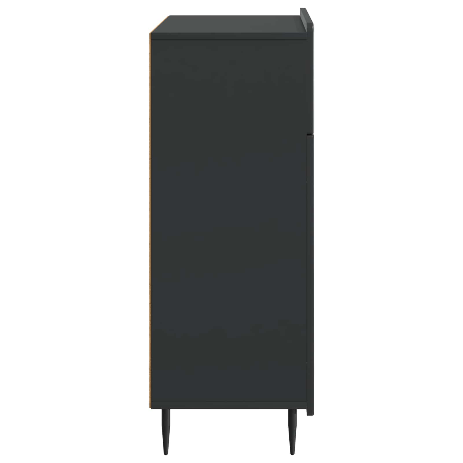 Buffet avec tiroir Noir 66 x 34,5 x 92 cm Bois d'ingénierie - XIOS