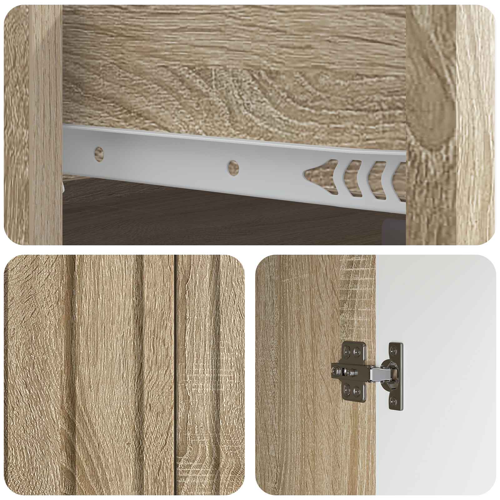 Buffet Chêne Sonoma 66 x 34,5 x 92 cm Bois d'ingénierie - XIOS