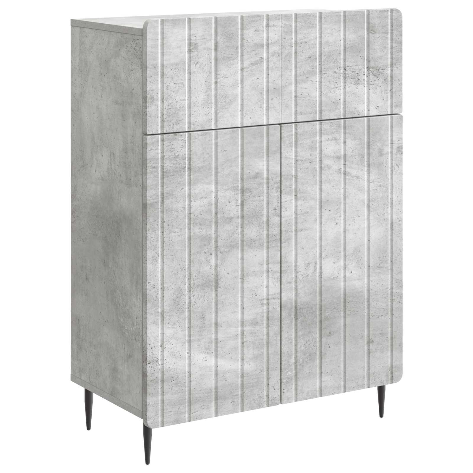 Buffet Gris béton 66 x 34,5 x 92 cm Bois d'ingénierie - XIOS