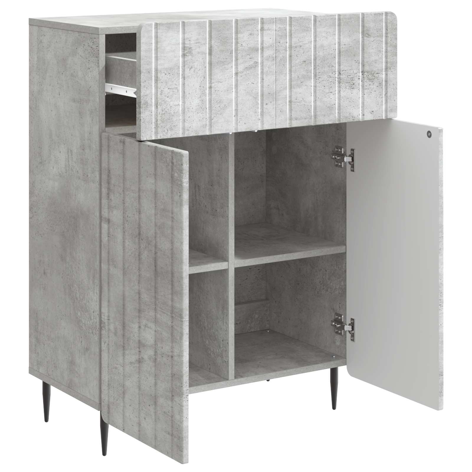Buffet Gris béton 66 x 34,5 x 92 cm Bois d'ingénierie - XIOS