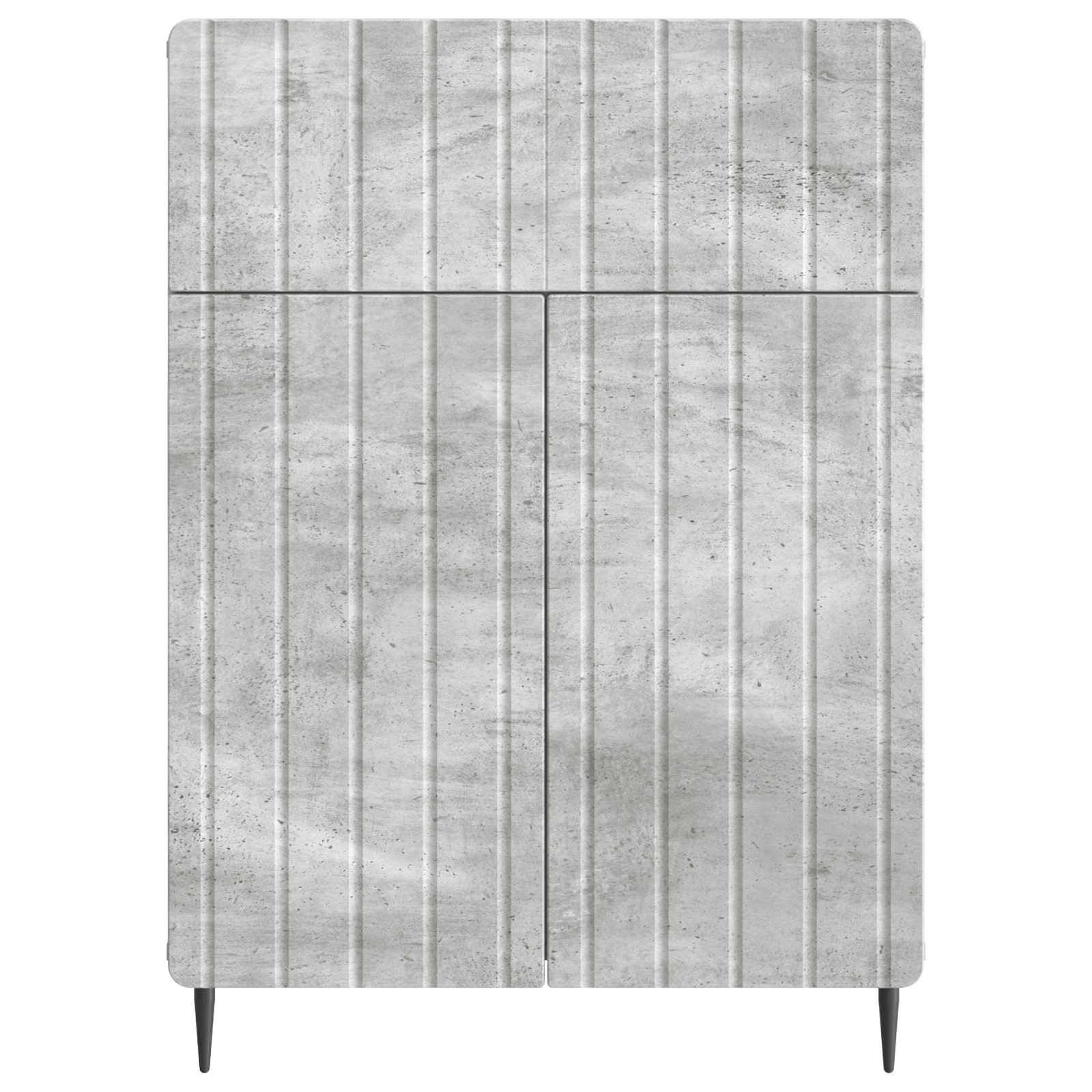 Buffet Gris béton 66 x 34,5 x 92 cm Bois d'ingénierie - XIOS