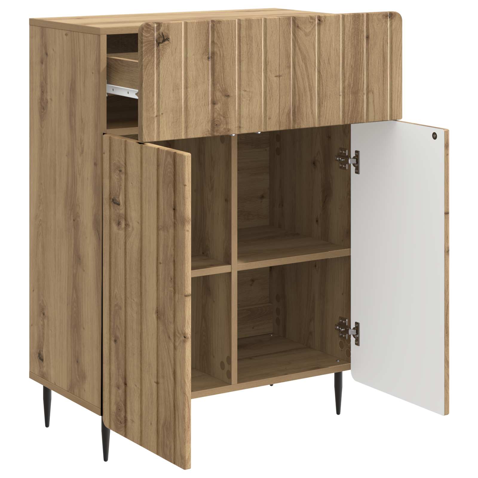 Buffet Chêne artisanal 66 x 34,5 x 92 cm Bois d'ingénierie - XIOS