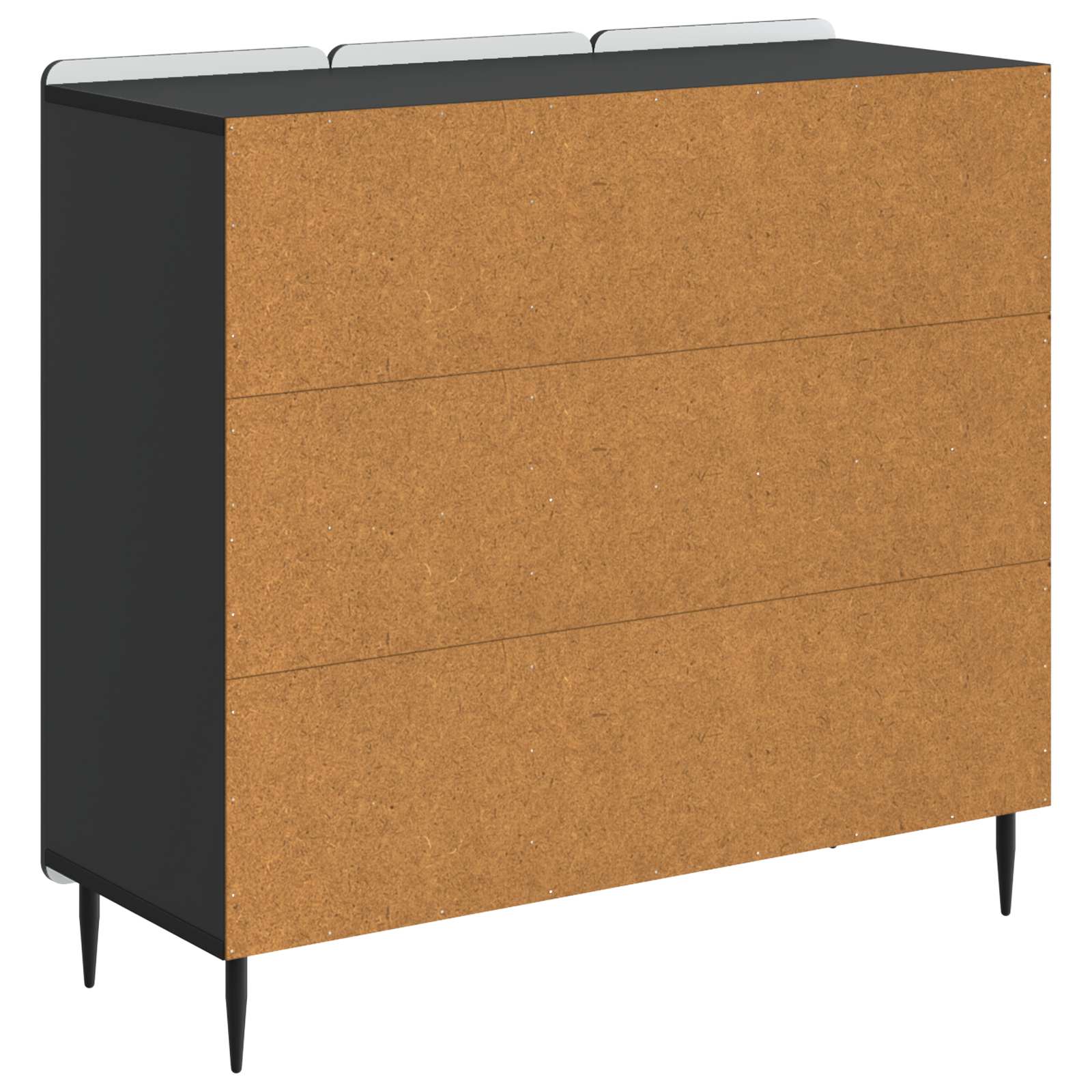 Buffet Noir 89 x 34,5 x 82 cm Bois d'ingénierie - XIOS