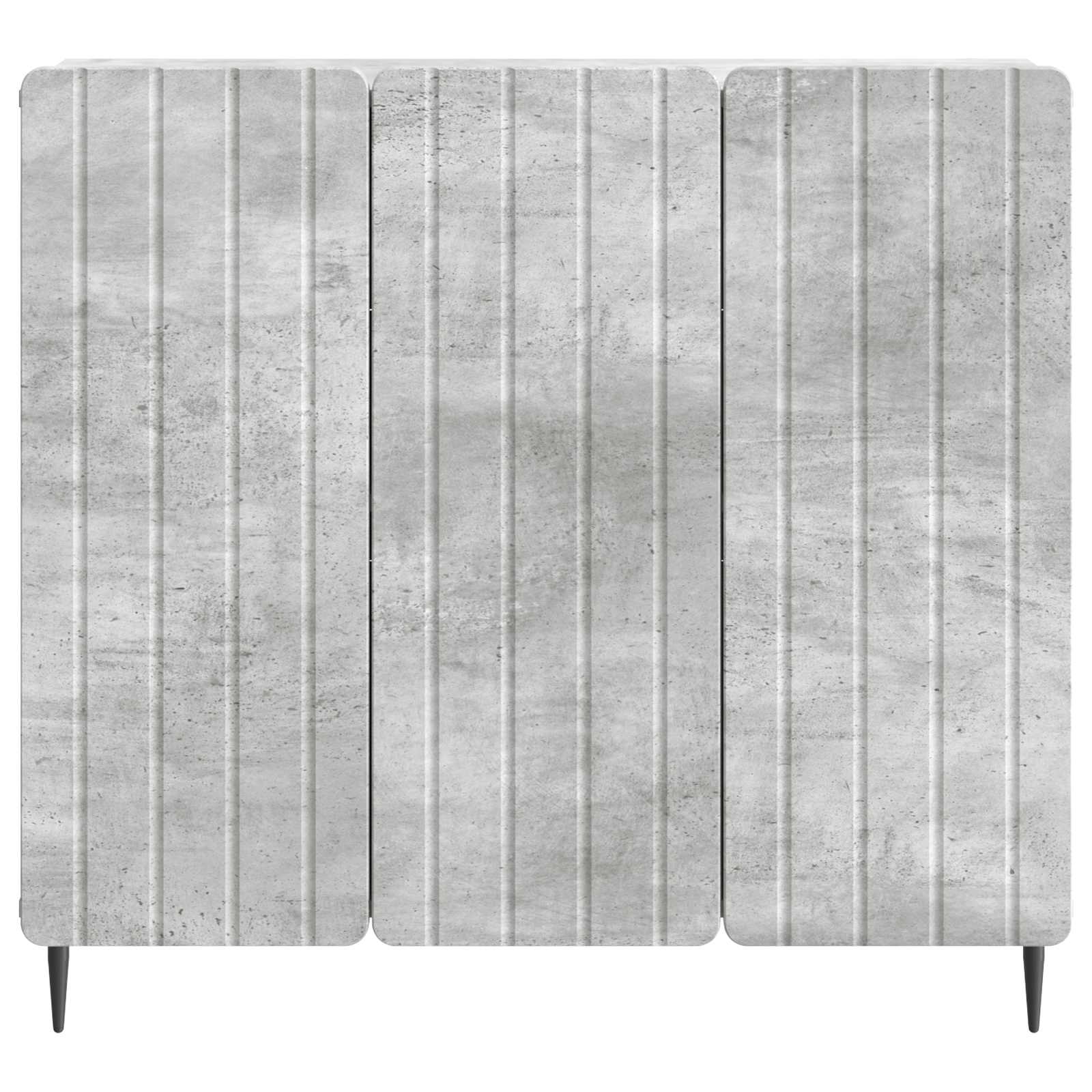 Buffet Gris béton 89 x 34,5 x 82 cm Bois d'ingénierie - XIOS