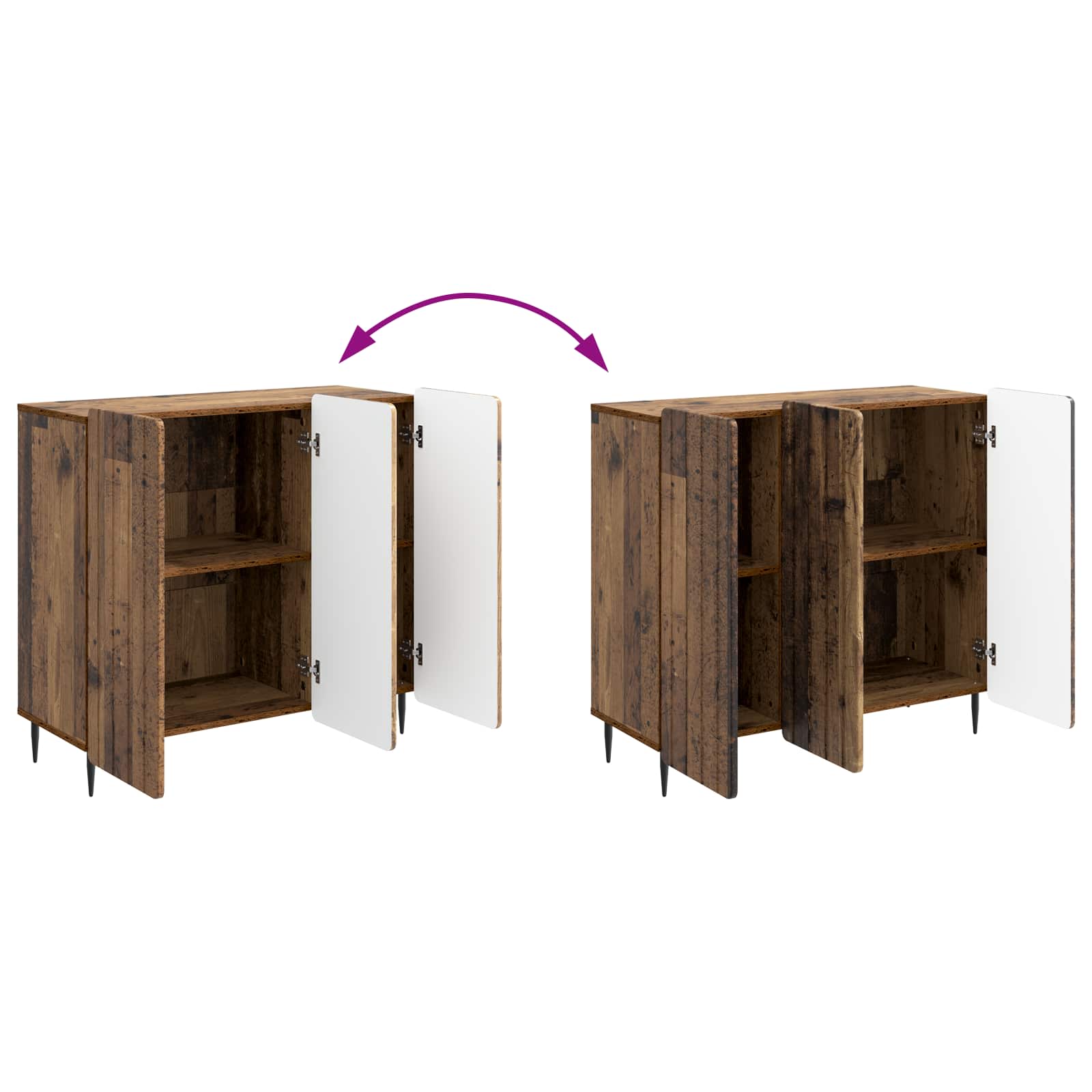 Buffet Bois ancien 89 x 34,5 x 82 cm Bois d'ingénierie - XIOS