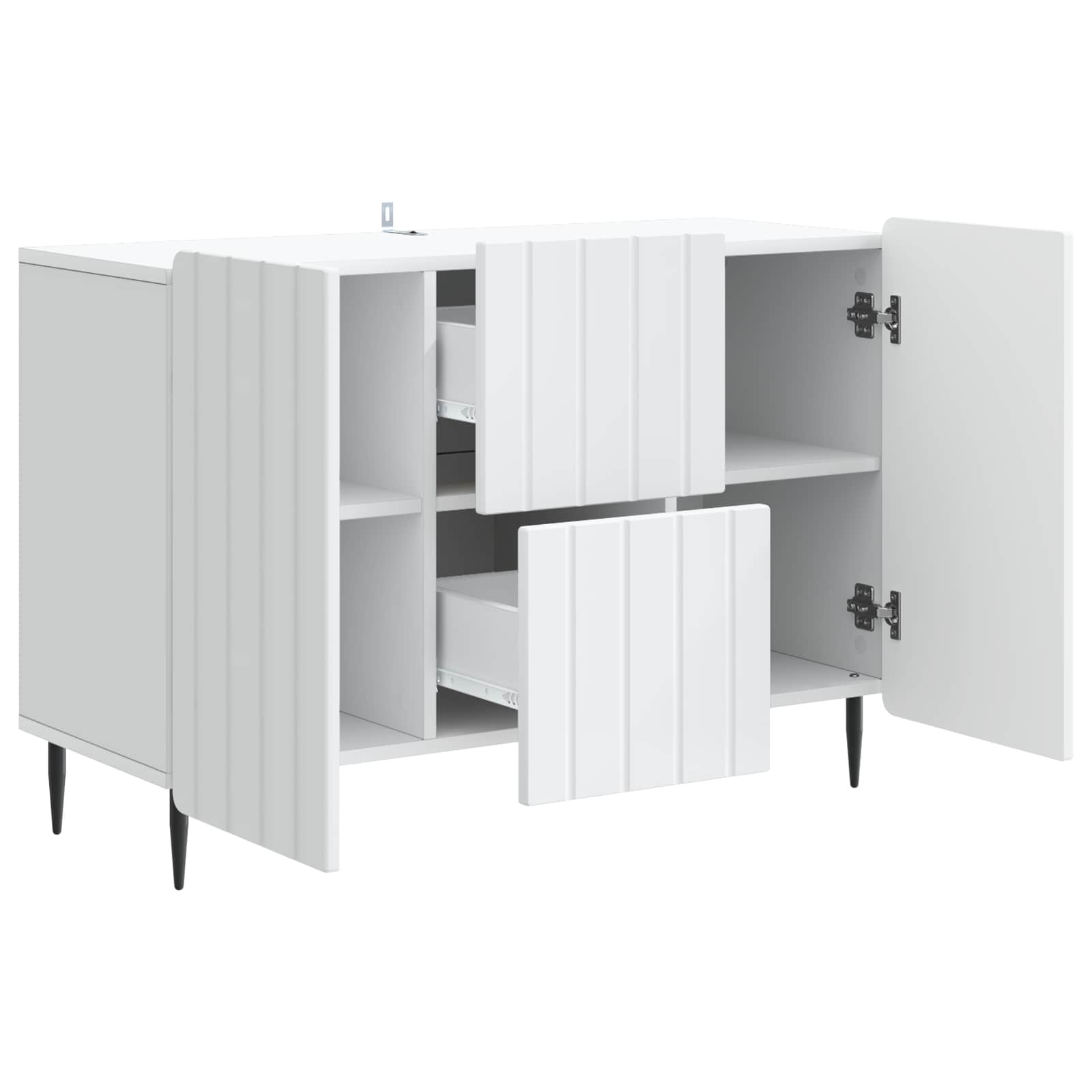 Buffet avec tiroir Blanc 89 x 34,5 x 62 cm Bois d'ingénierie - XIOS