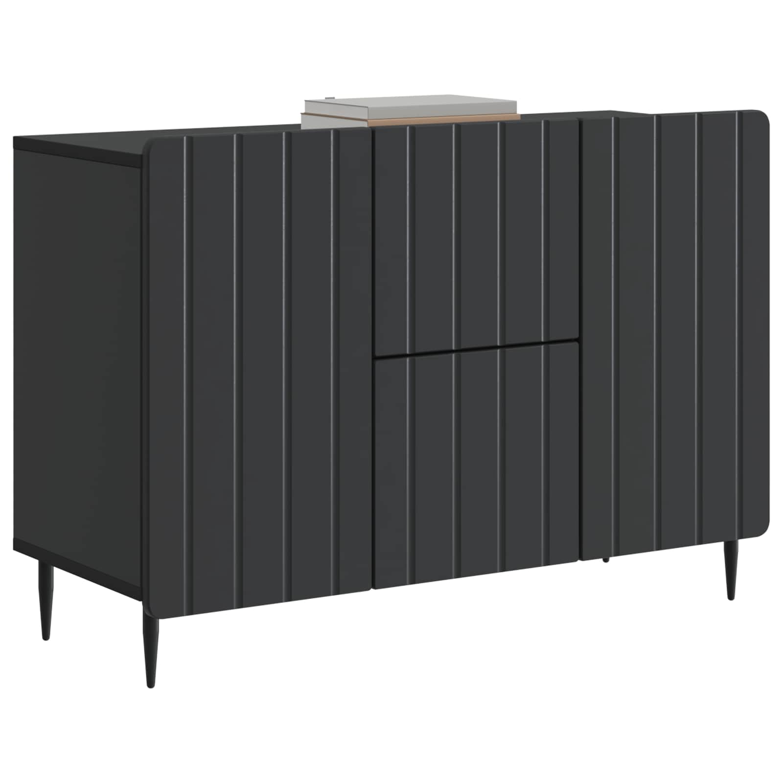 Buffet avec tiroir Noir 89 x 34,5 x 62 cm Bois d'ingénierie - XIOS