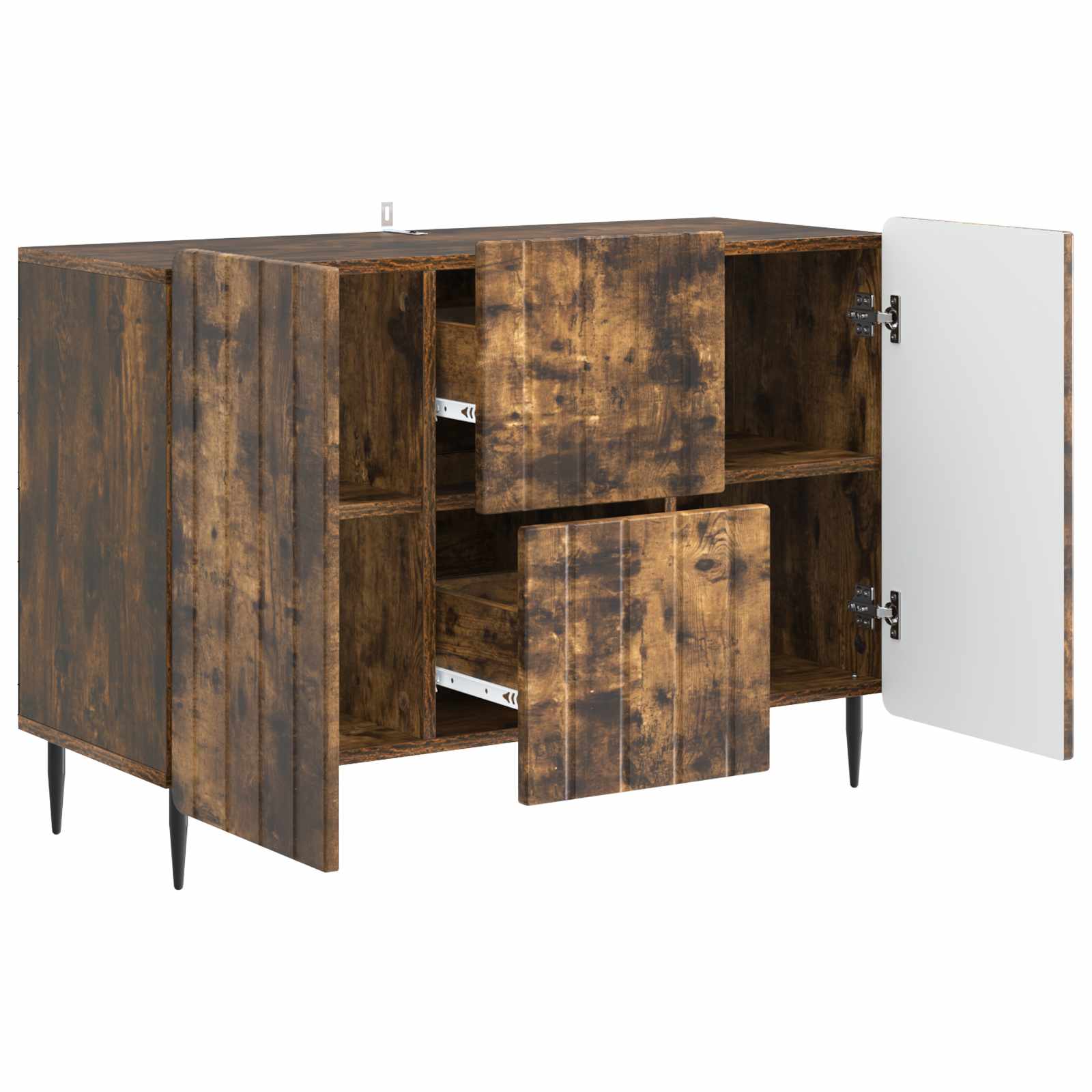 Buffet Chêne fumé 89 x 34,5 x 62 cm Bois d'ingénierie - XIOS