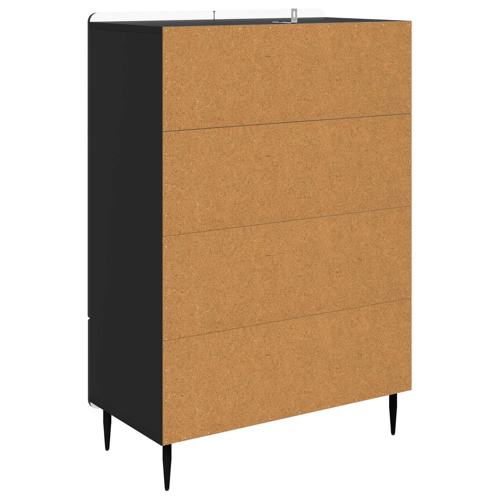 Buffet avec tiroir Noir 66 x 34,5 x 97 cm Bois d'ingénierie - XIOS