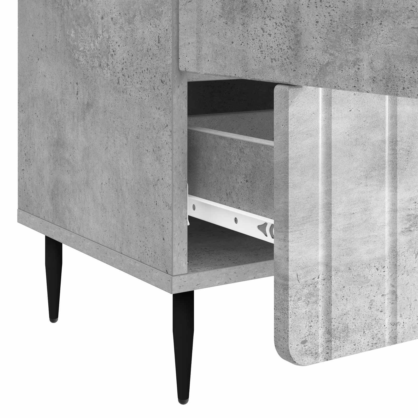 Buffet Gris béton 66 x 34,5 x 97 cm Bois d'ingénierie - XIOS