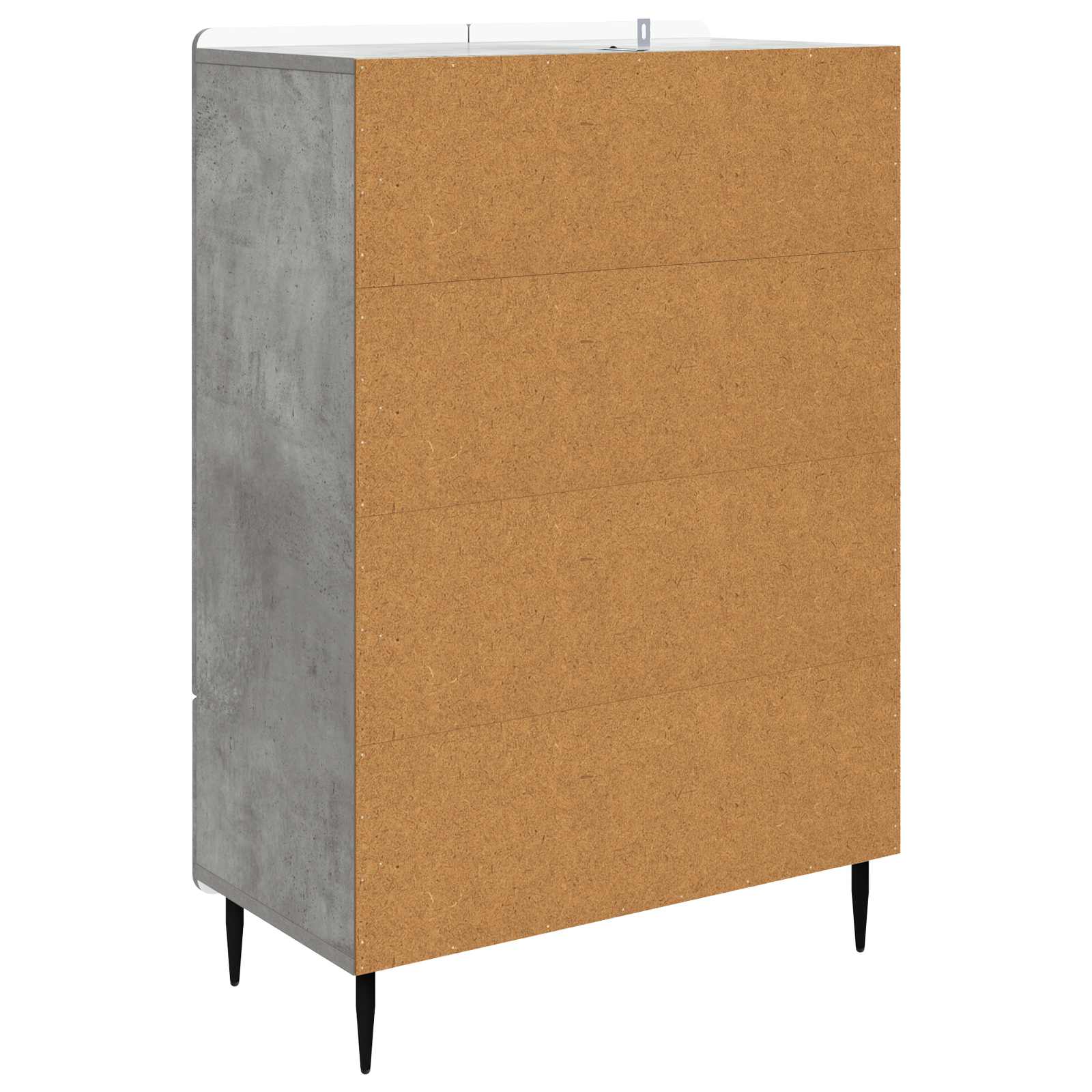 Buffet Gris béton 66 x 34,5 x 97 cm Bois d'ingénierie - XIOS