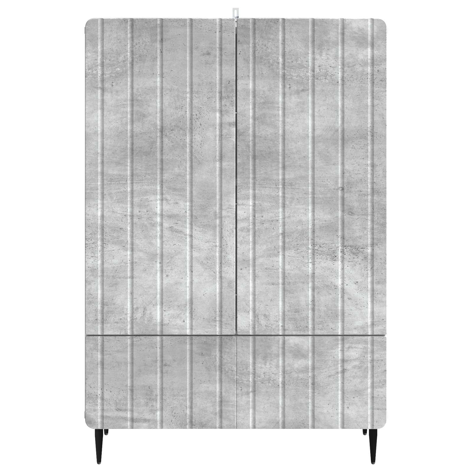 Buffet Gris béton 66 x 34,5 x 97 cm Bois d'ingénierie - XIOS