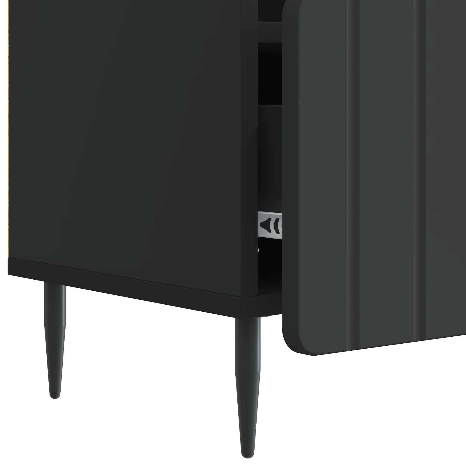 Meuble TV avec tiroir Noir 102 x 34,5 x 50 cm Bois d'ingénierie - XIOS