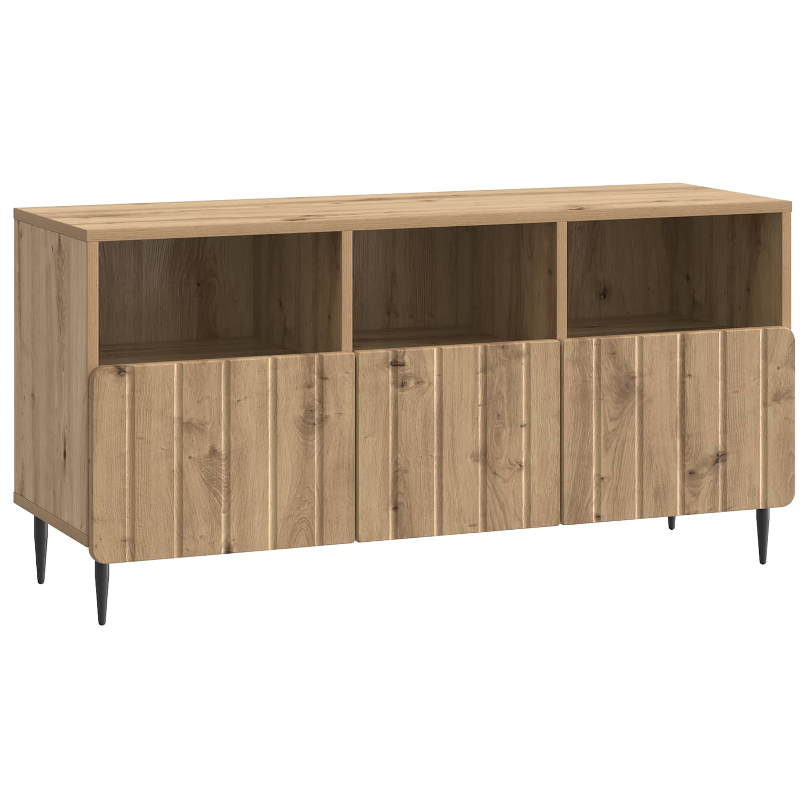 Meuble TV Chêne artisanal 102 x 34,5 x 50 cm Bois d'ingénierie - XIOS