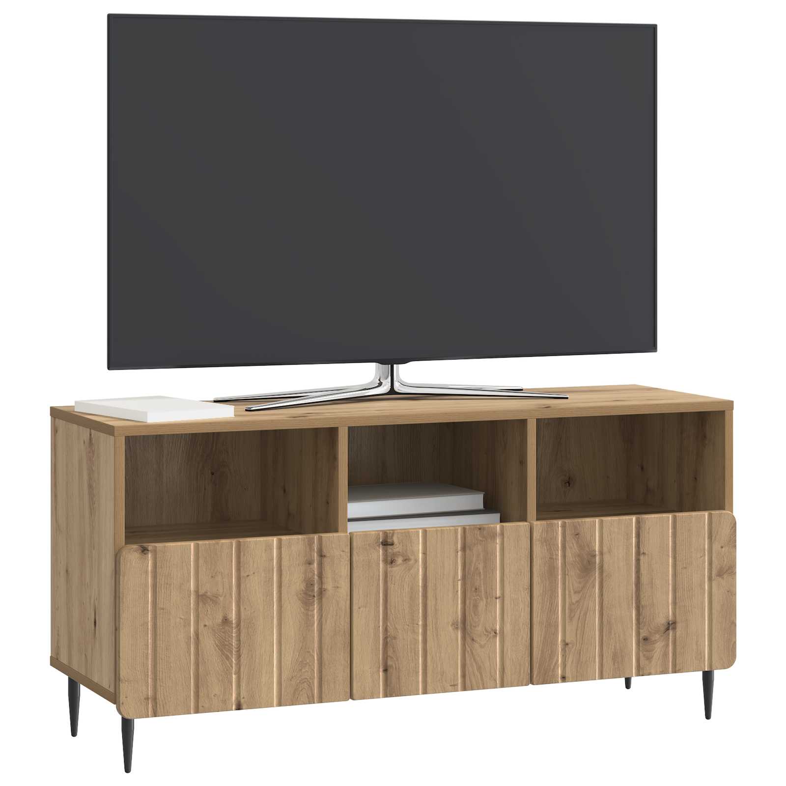 Meuble TV Chêne artisanal 102 x 34,5 x 50 cm Bois d'ingénierie - XIOS