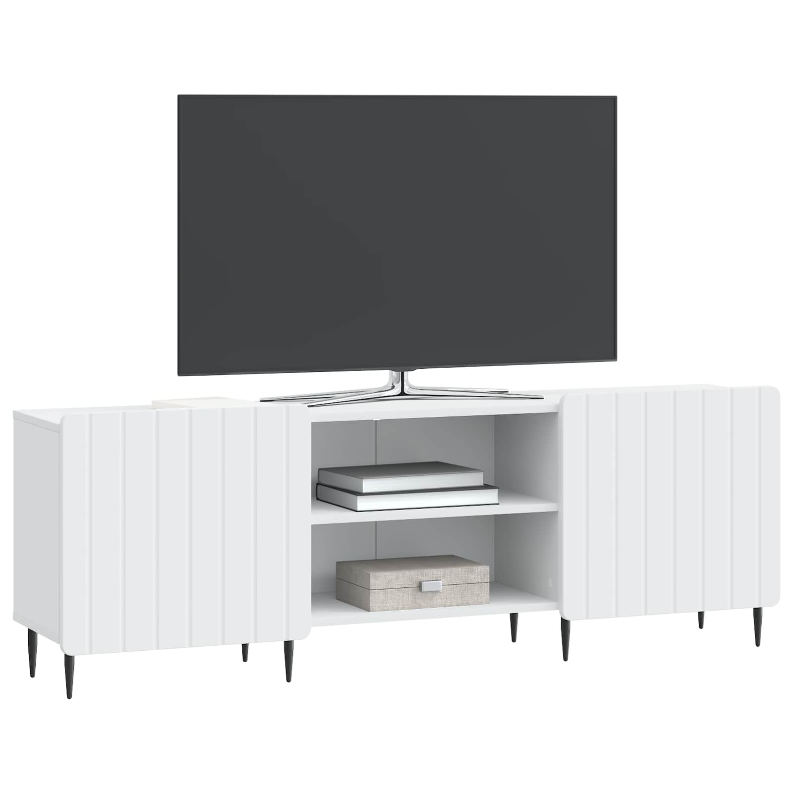 Meuble TV Blanc 150 x 31 x 52 cm Bois d'ingénierie - XIOS
