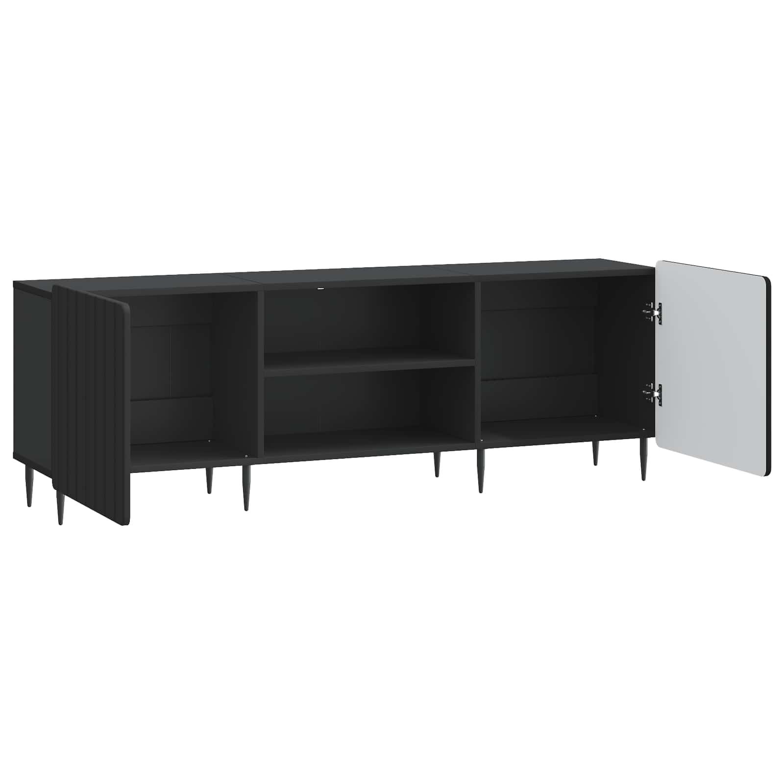 Meuble TV Noir 150 x 31 x 52 cm Bois d'ingénierie - XIOS