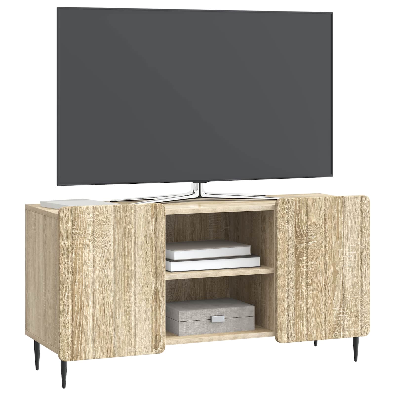 Meuble TV Chêne Sonoma 102 x 34,5 x 52 cm Bois d'ingénierie - XIOS
