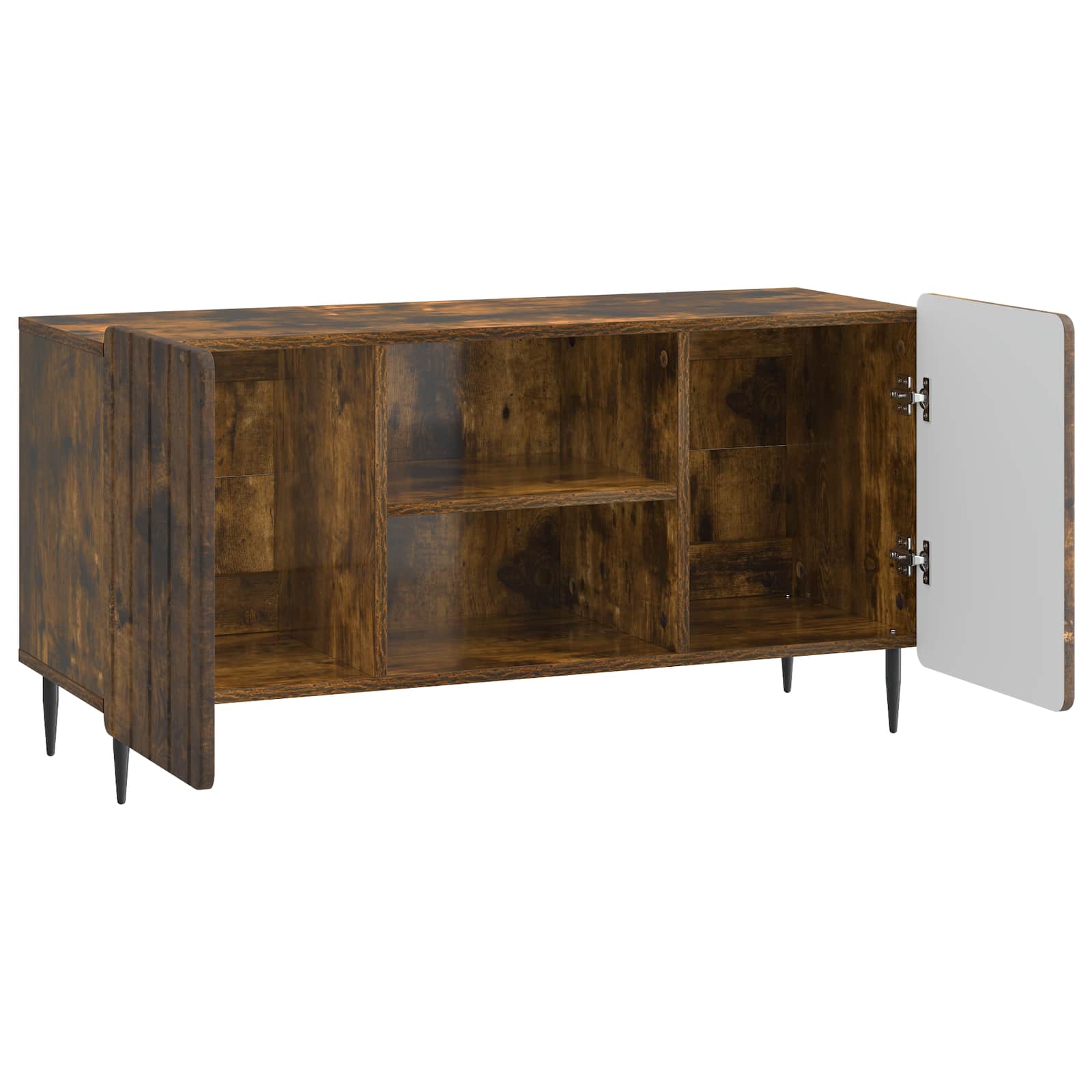 Meuble TV Chêne fumé 102 x 34,5 x 52 cm Bois d'ingénierie - XIOS