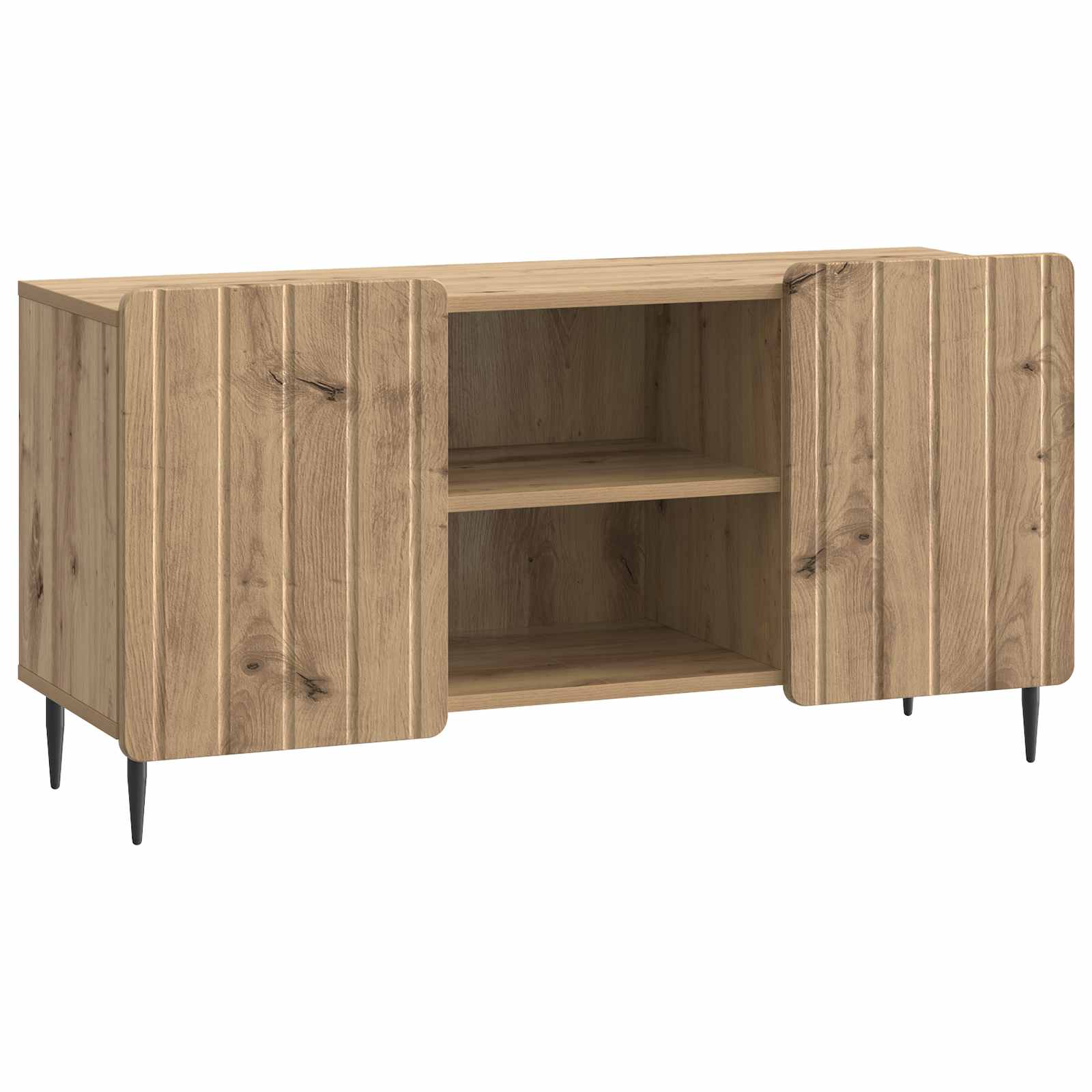Meuble TV Chêne artisanal 102 x 34,5 x 52 cm Bois d'ingénierie - XIOS