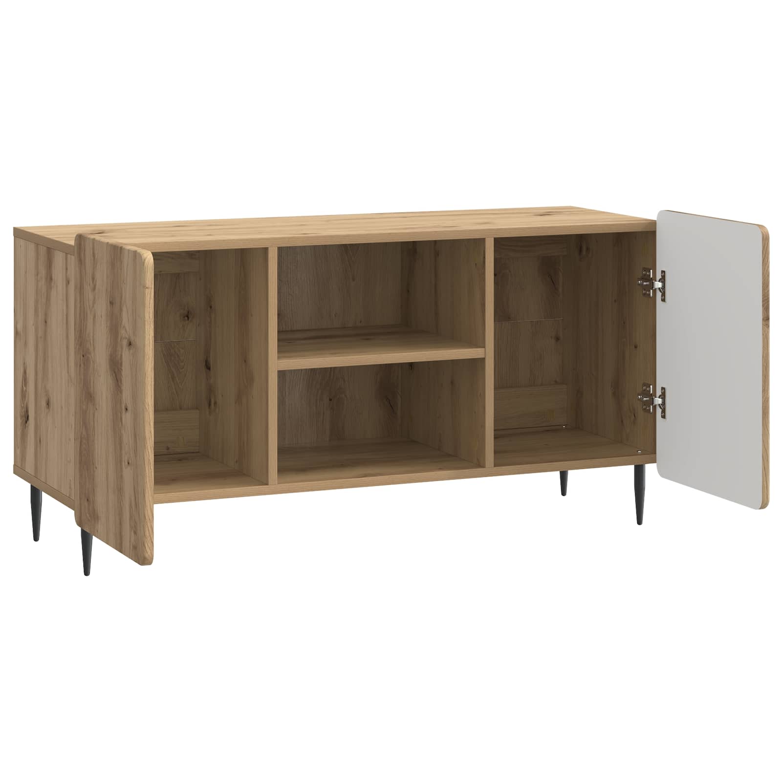 Meuble TV Chêne artisanal 102 x 34,5 x 52 cm Bois d'ingénierie - XIOS