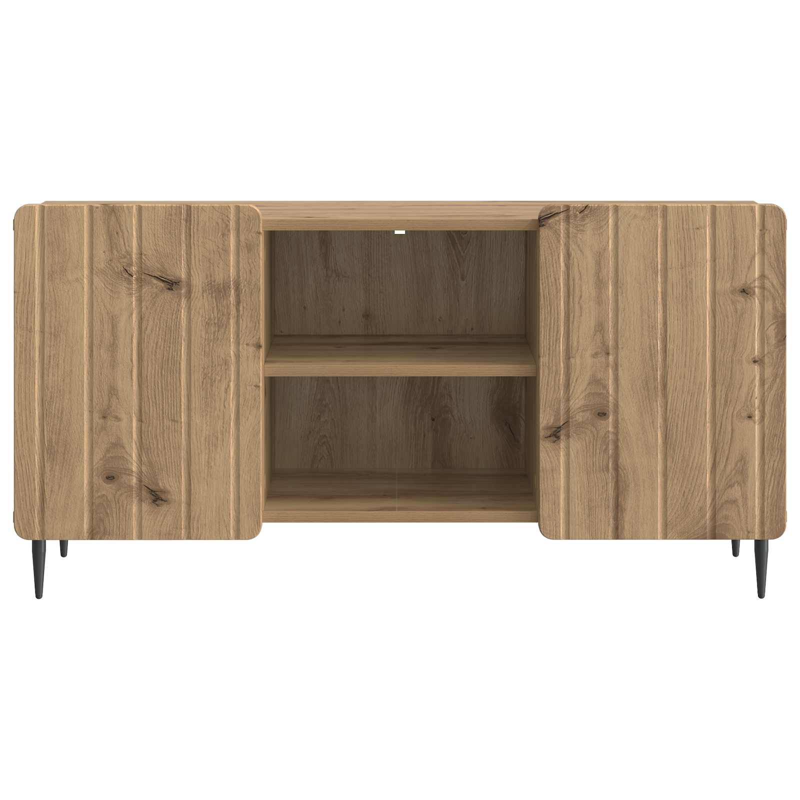 Meuble TV Chêne artisanal 102 x 34,5 x 52 cm Bois d'ingénierie - XIOS