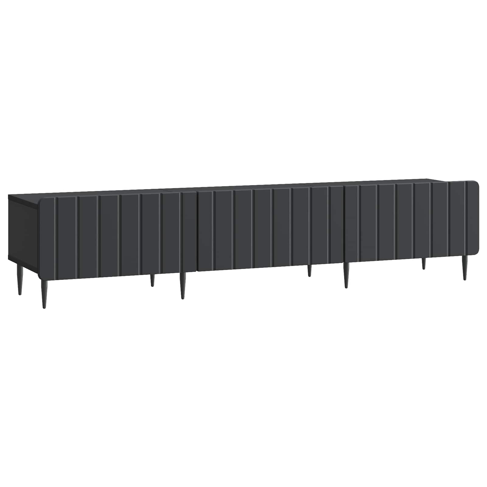 Meuble TV avec tiroir Noir 147 x 34,5 x 32 cm Bois d'ingénierie - XIOS