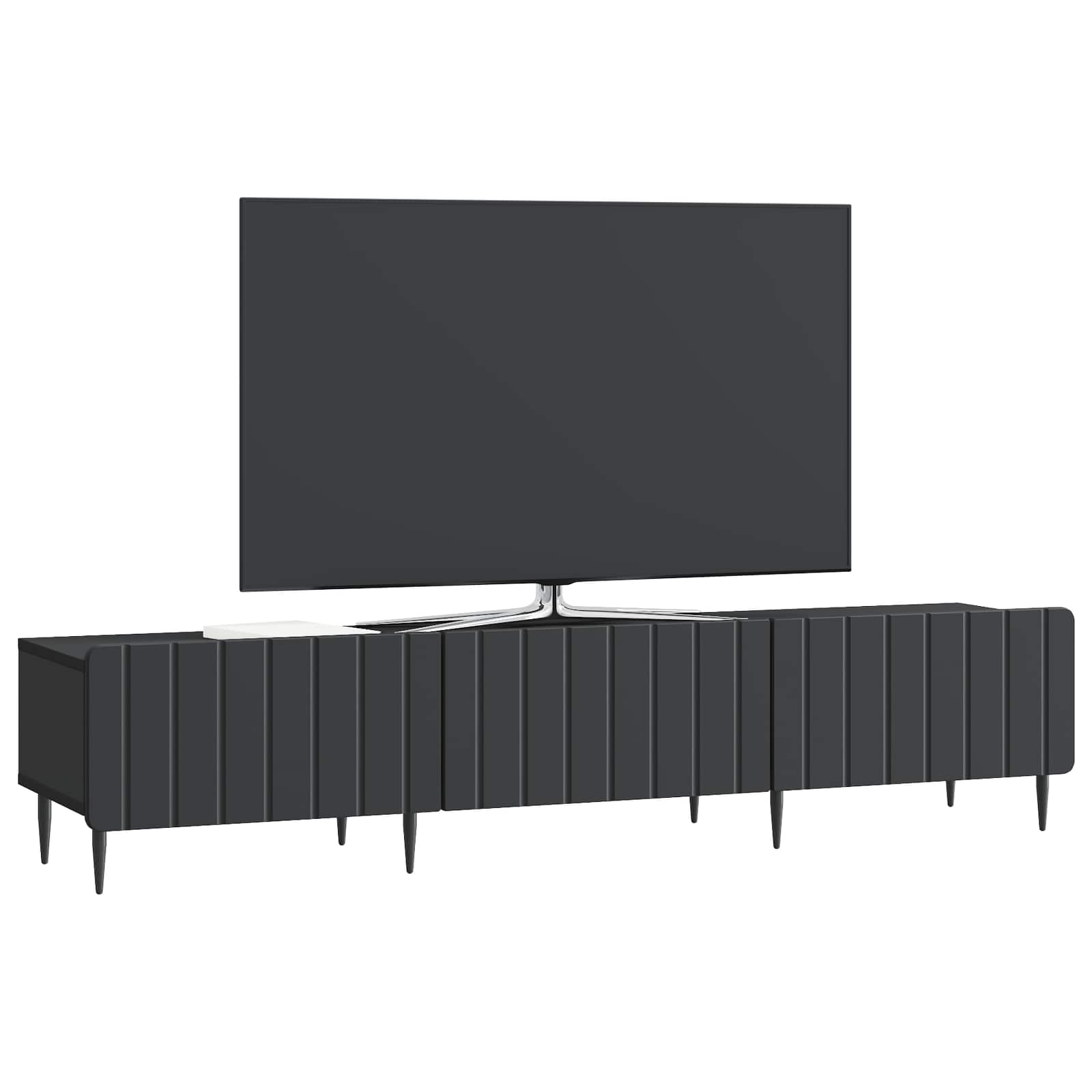 Meuble TV avec tiroir Noir 147 x 34,5 x 32 cm Bois d'ingénierie - XIOS