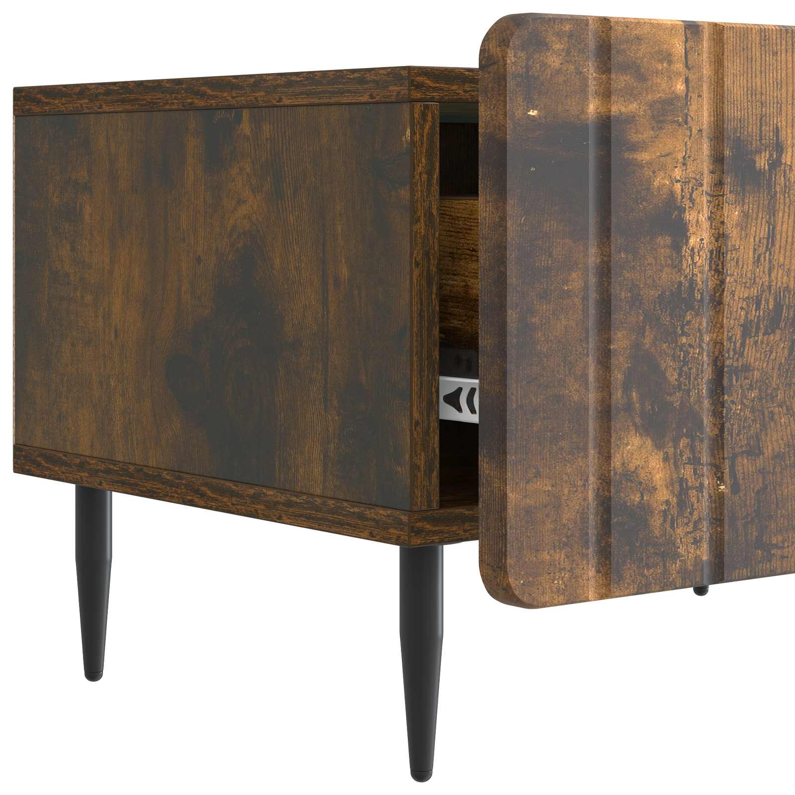 Meuble TV Chêne fumé 147 x 34,5 x 32 cm Bois d'ingénierie - XIOS